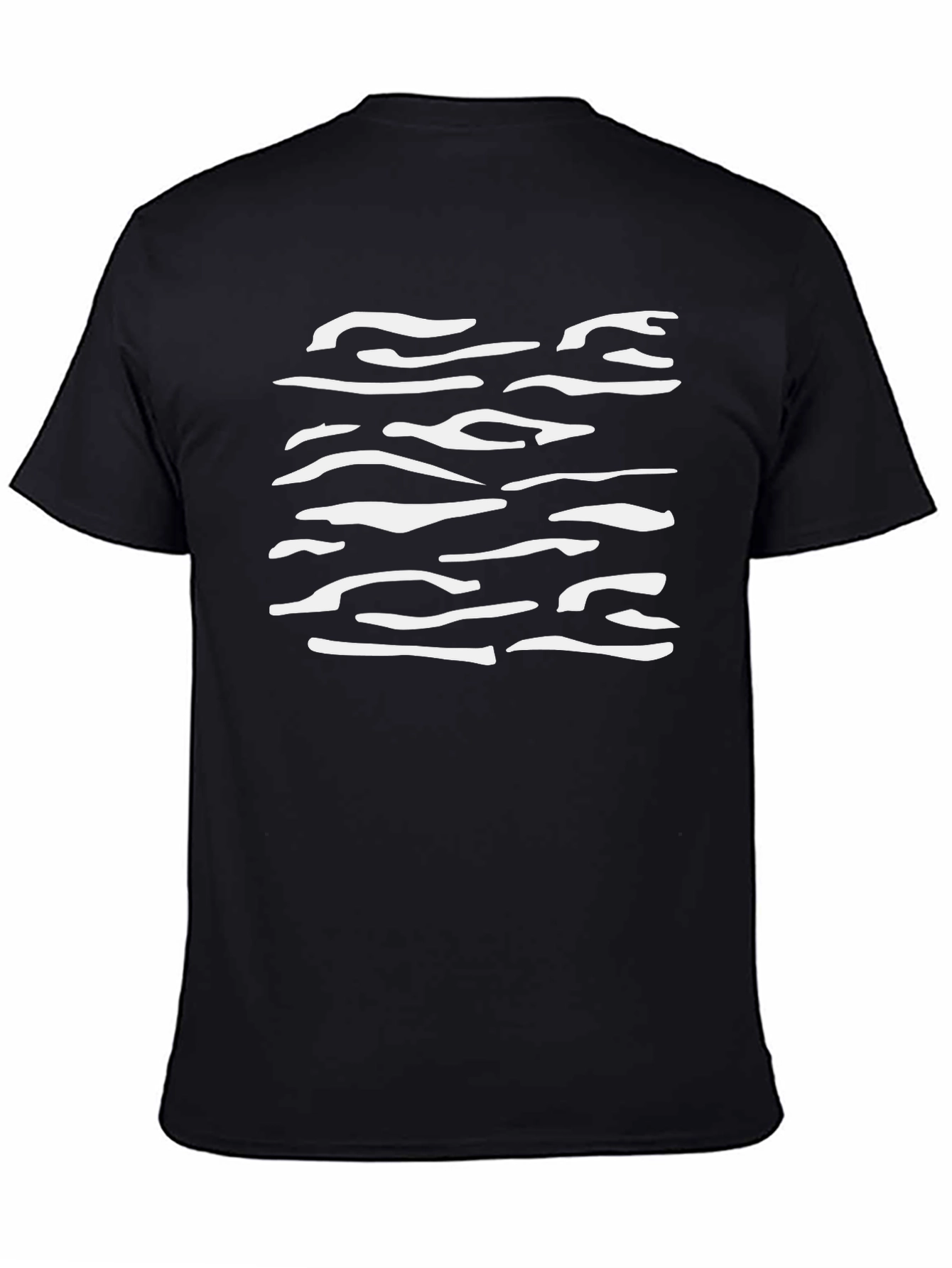 Abstract Stripe Pattern Graphic Tee