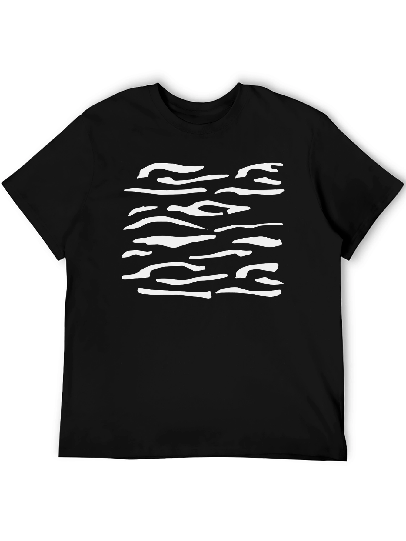 Abstract Stripe Pattern Graphic Tee