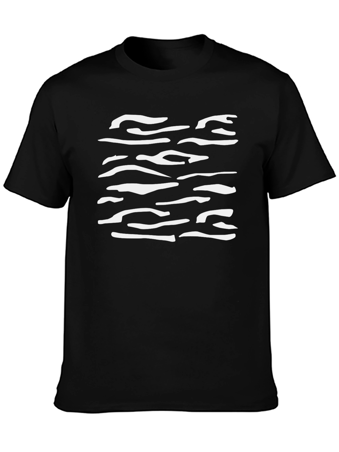 Abstract Stripe Pattern Graphic Tee