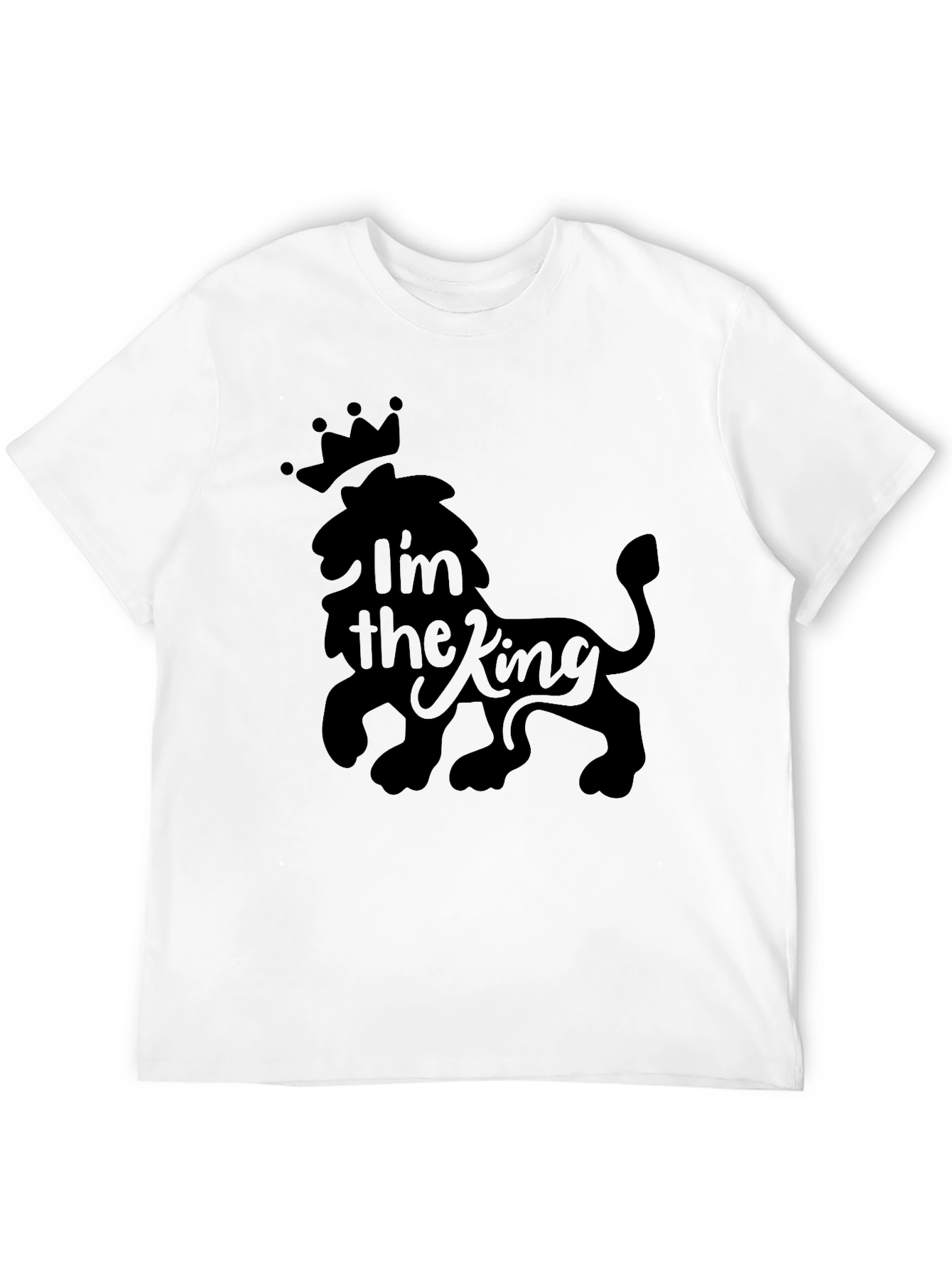 Im the King Lion Crown Mens Graphic Tee