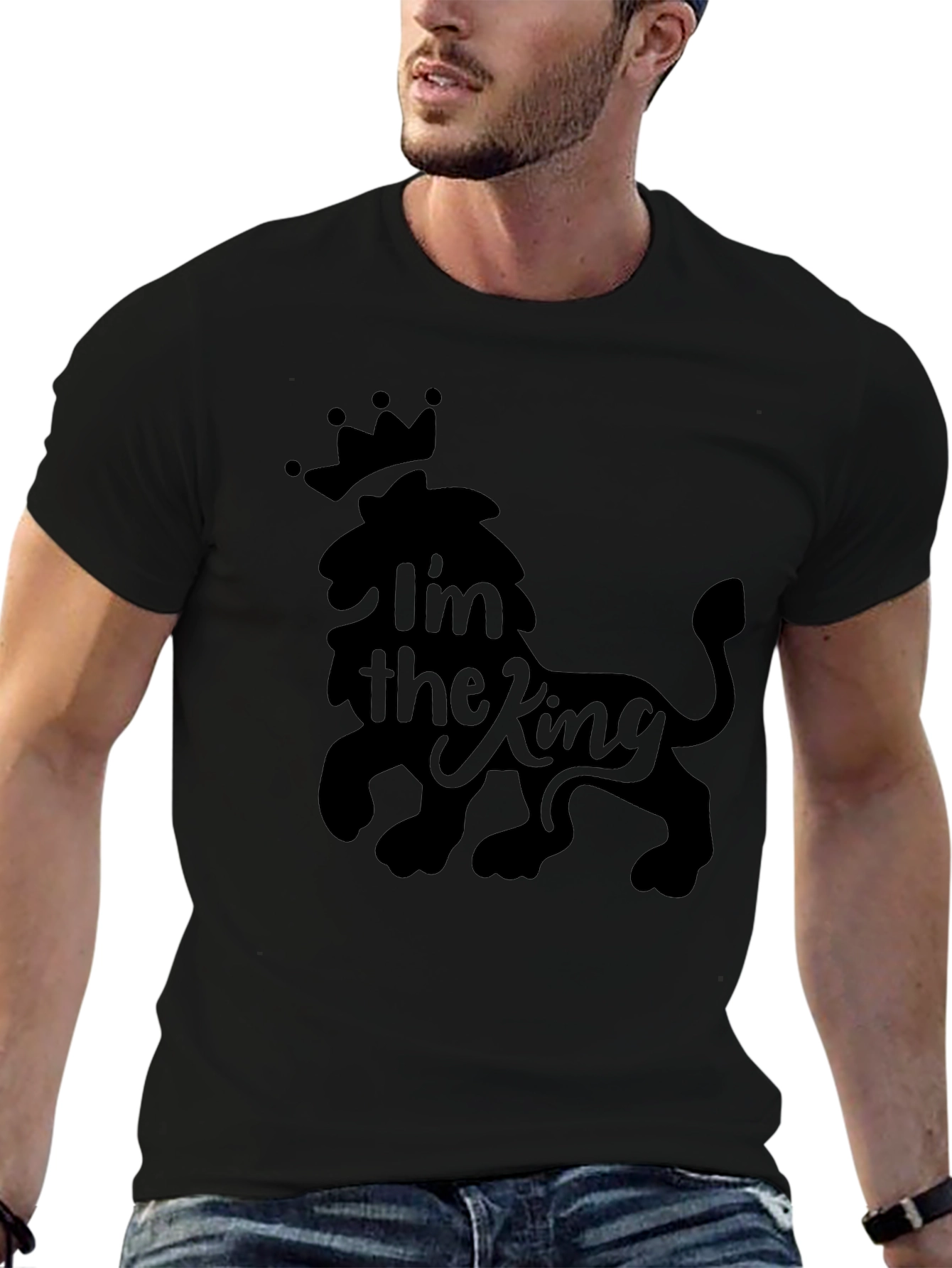 Im the King Lion Crown Mens Graphic Tee