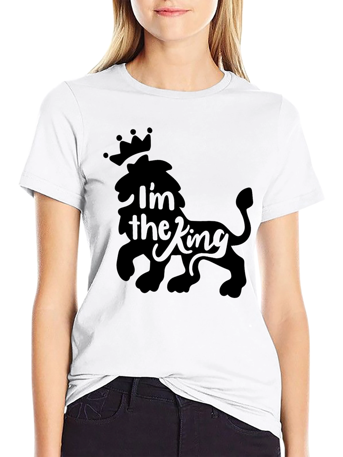 Im the King Lion Crown Mens Graphic Tee