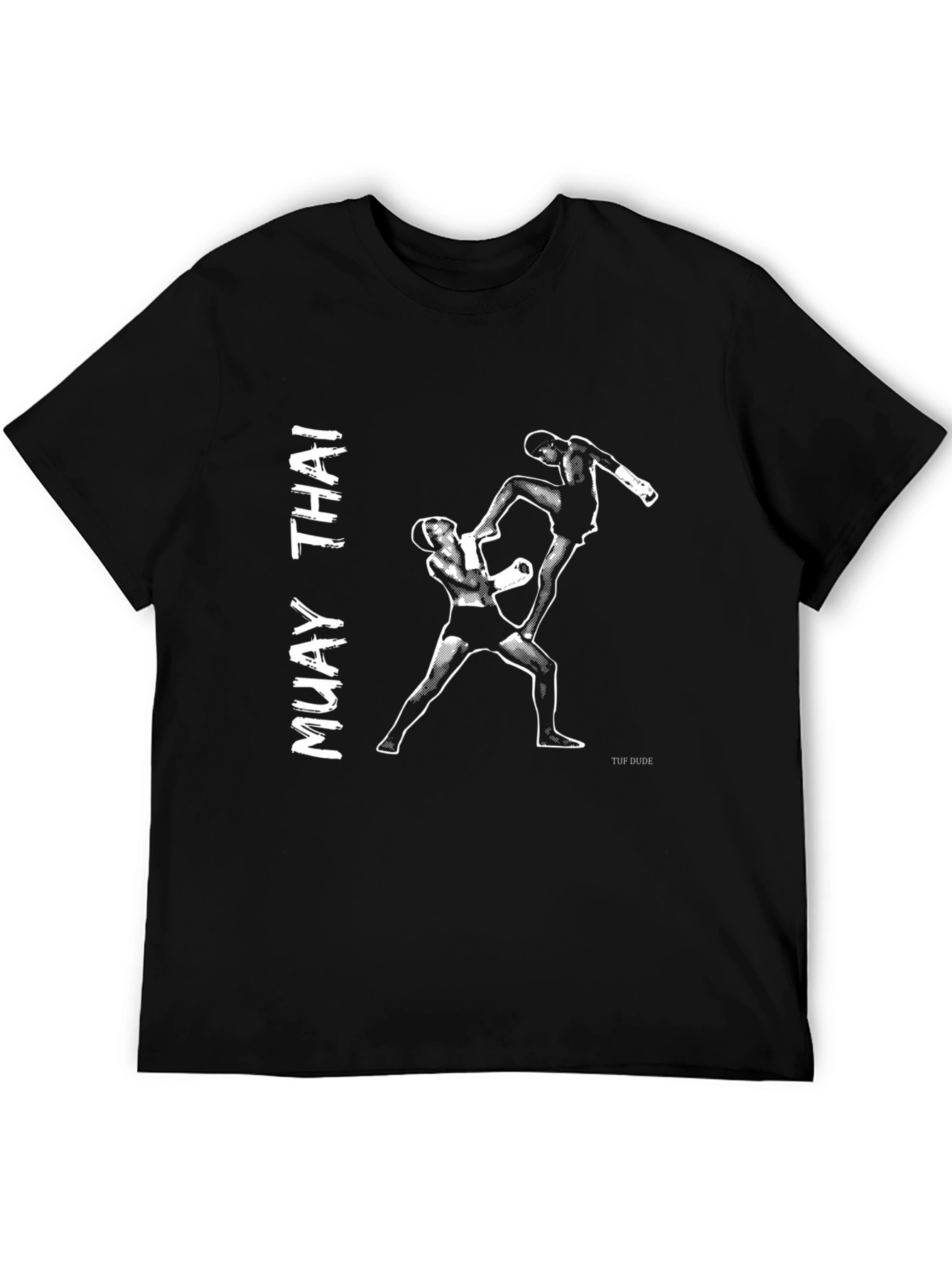 Muay Thai Kickboxing Graphic Tee - Black Cotton