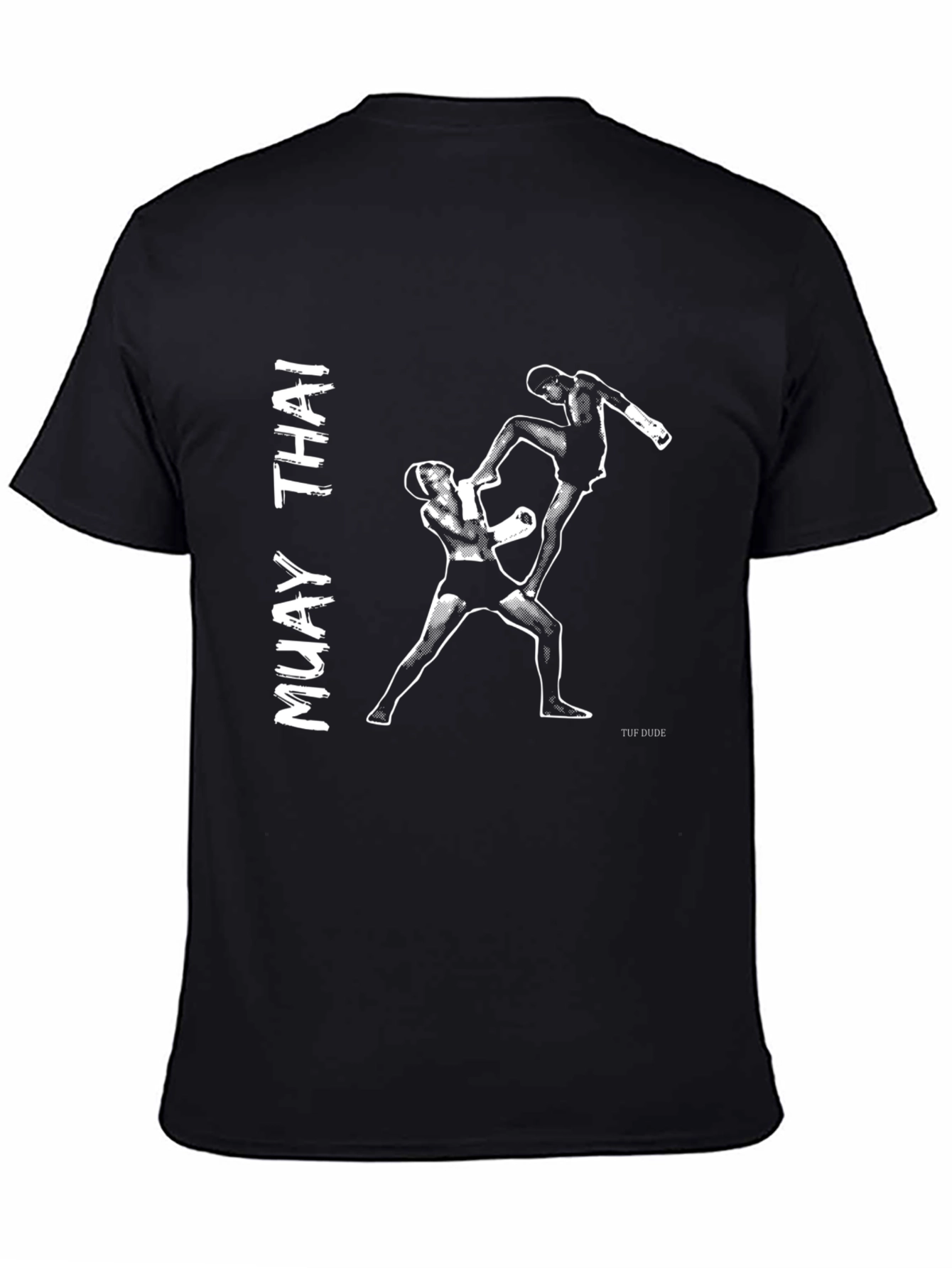 Muay Thai Kickboxing Graphic Tee - Black Cotton