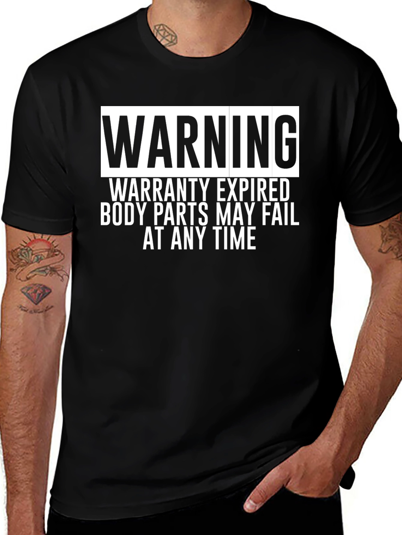 Warning: Warranty Expired Funny Graphic Tee