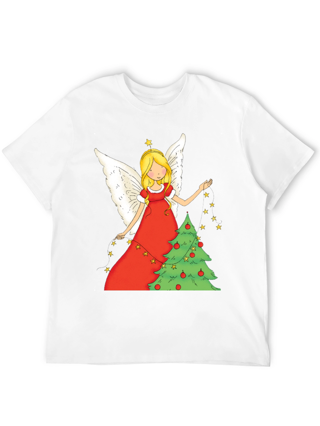 Festive Christmas Angel Graphic Tee