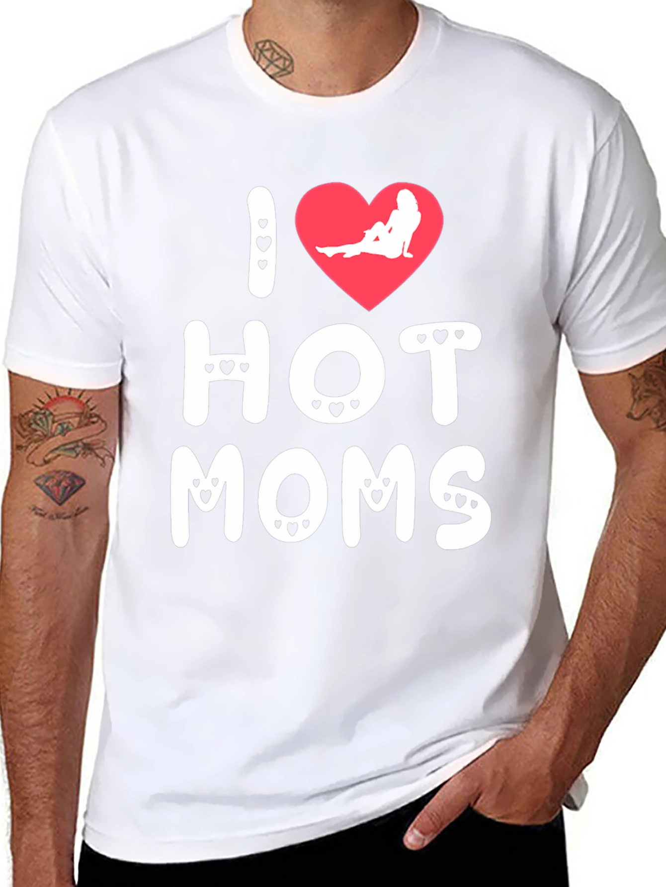 I Heart Hot Moms Graphic T-Shirt