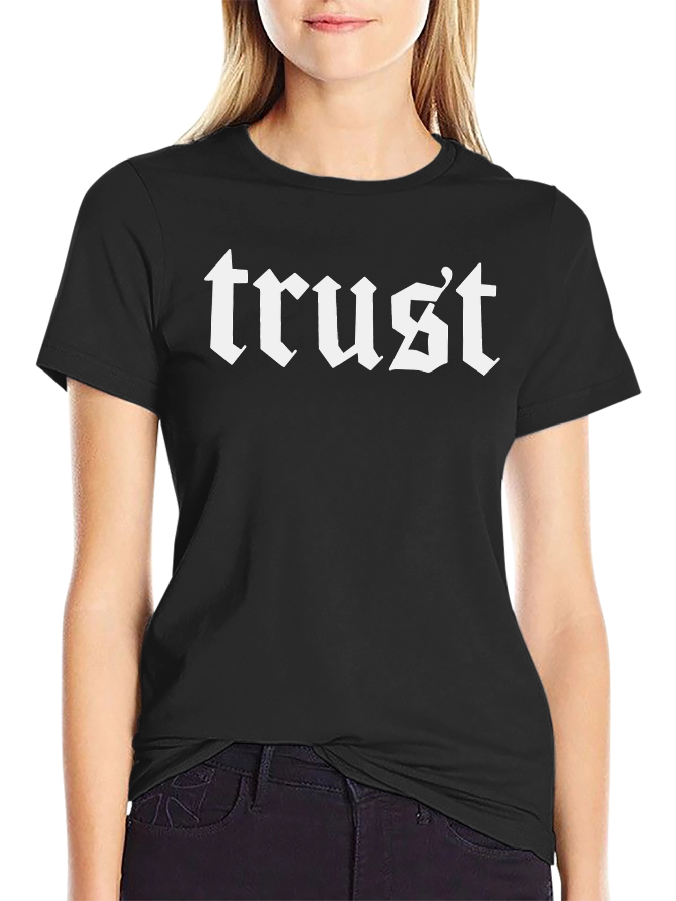Trust Black T-Shirt - Edgy Gothic Style
