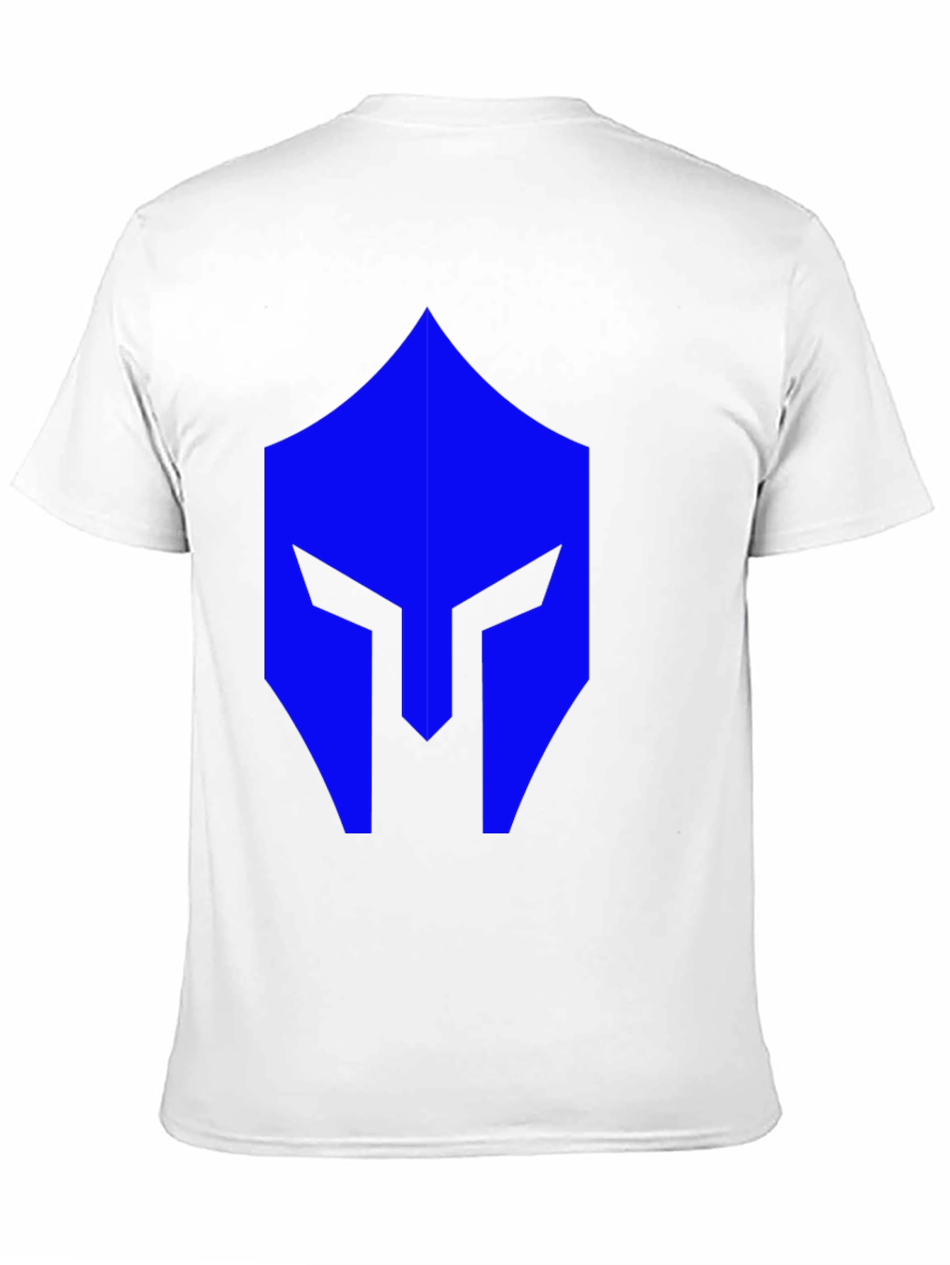 Blue Spartan Helmet Graphic Black T-Shirt