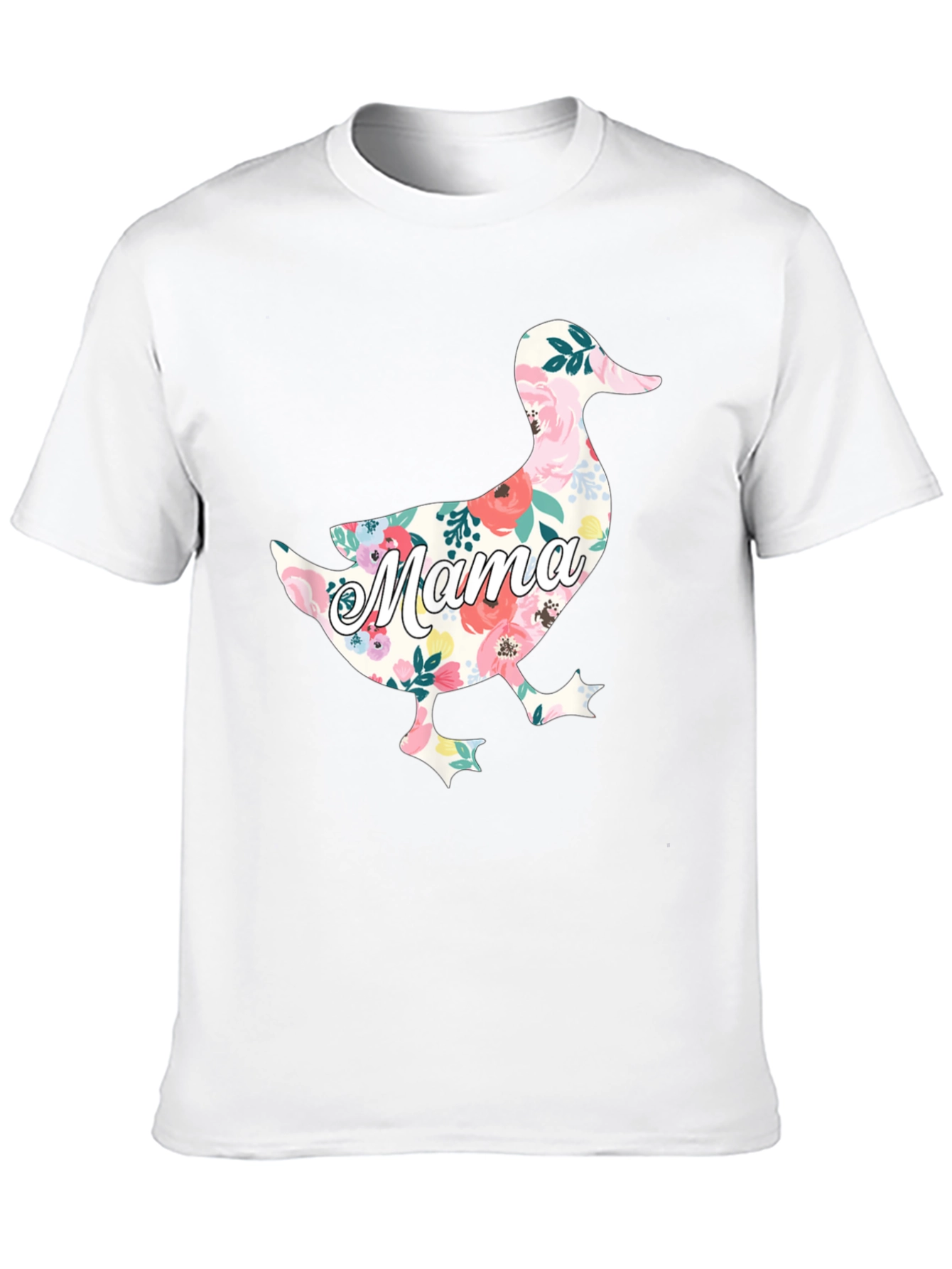 Mama Duck Floral Graphic T-Shirt