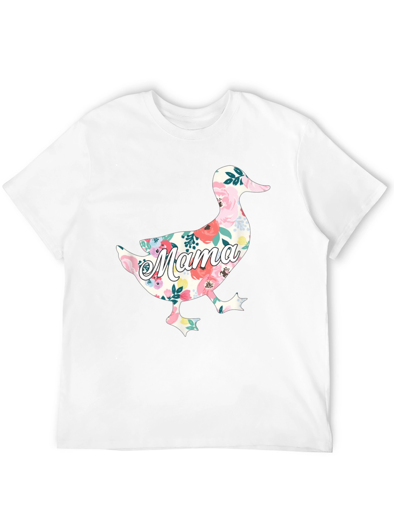 Mama Duck Floral Graphic T-Shirt