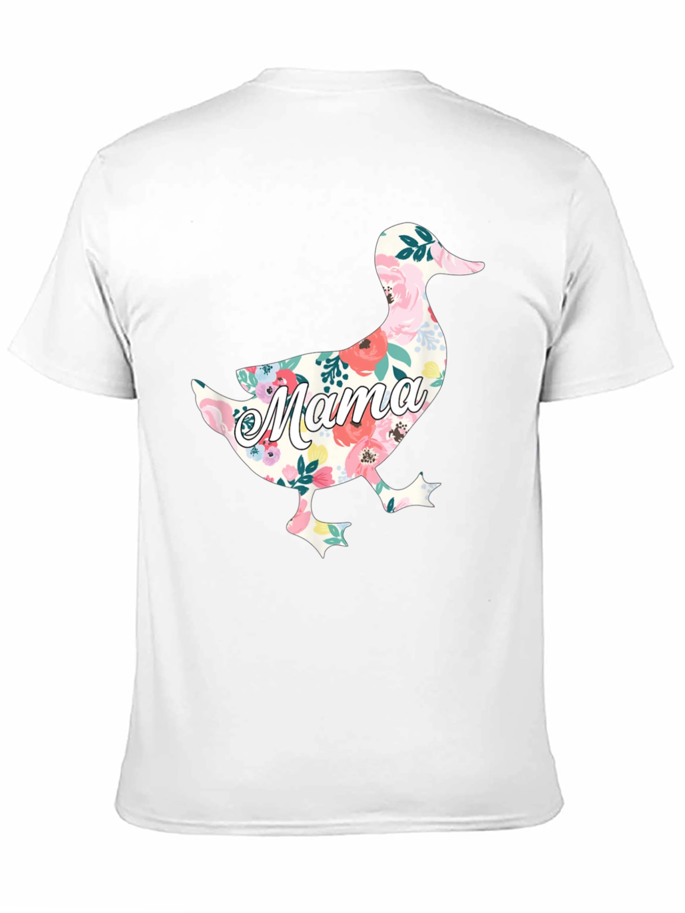 Mama Duck Floral Graphic T-Shirt