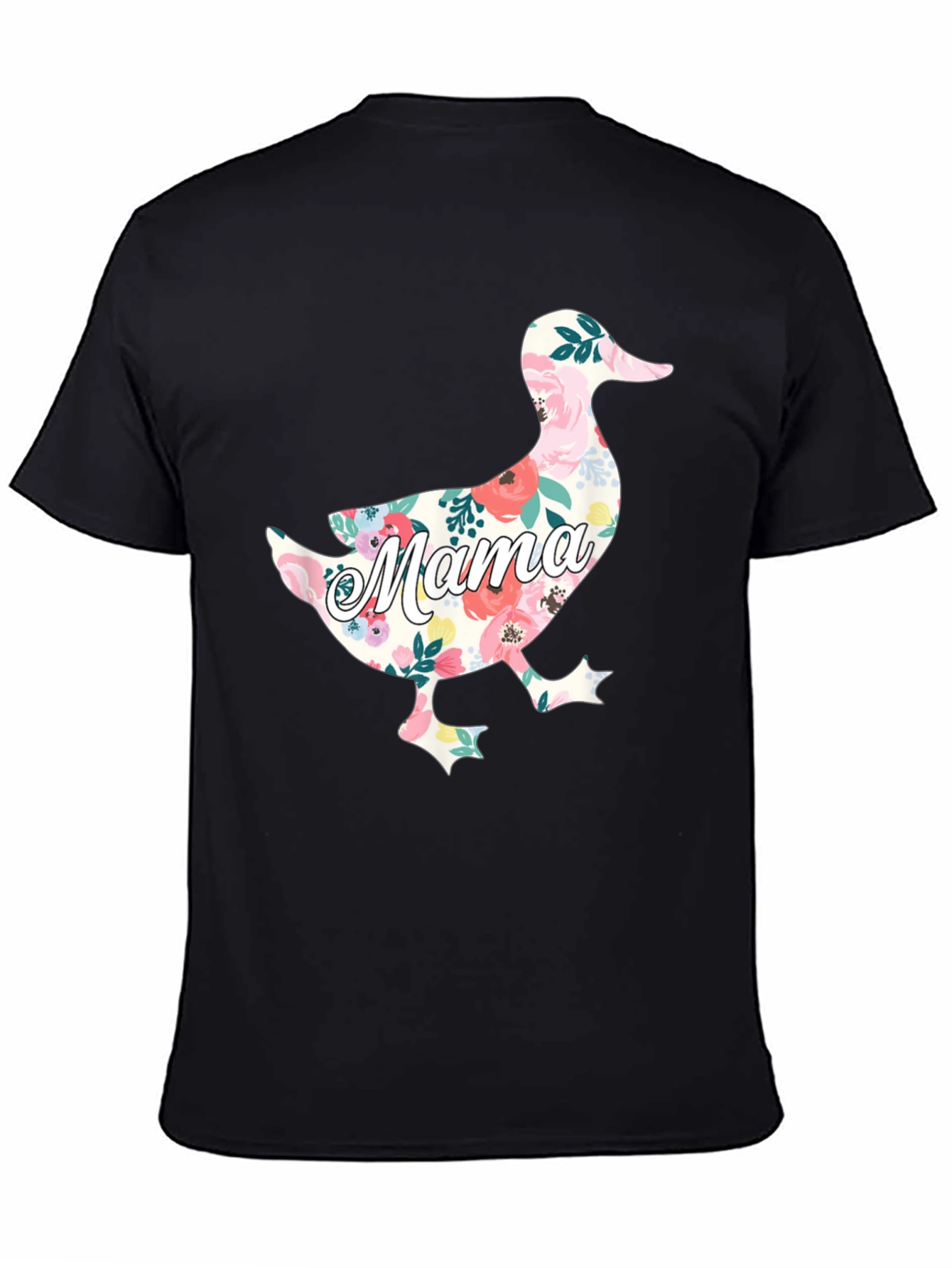 Mama Duck Floral Graphic T-Shirt
