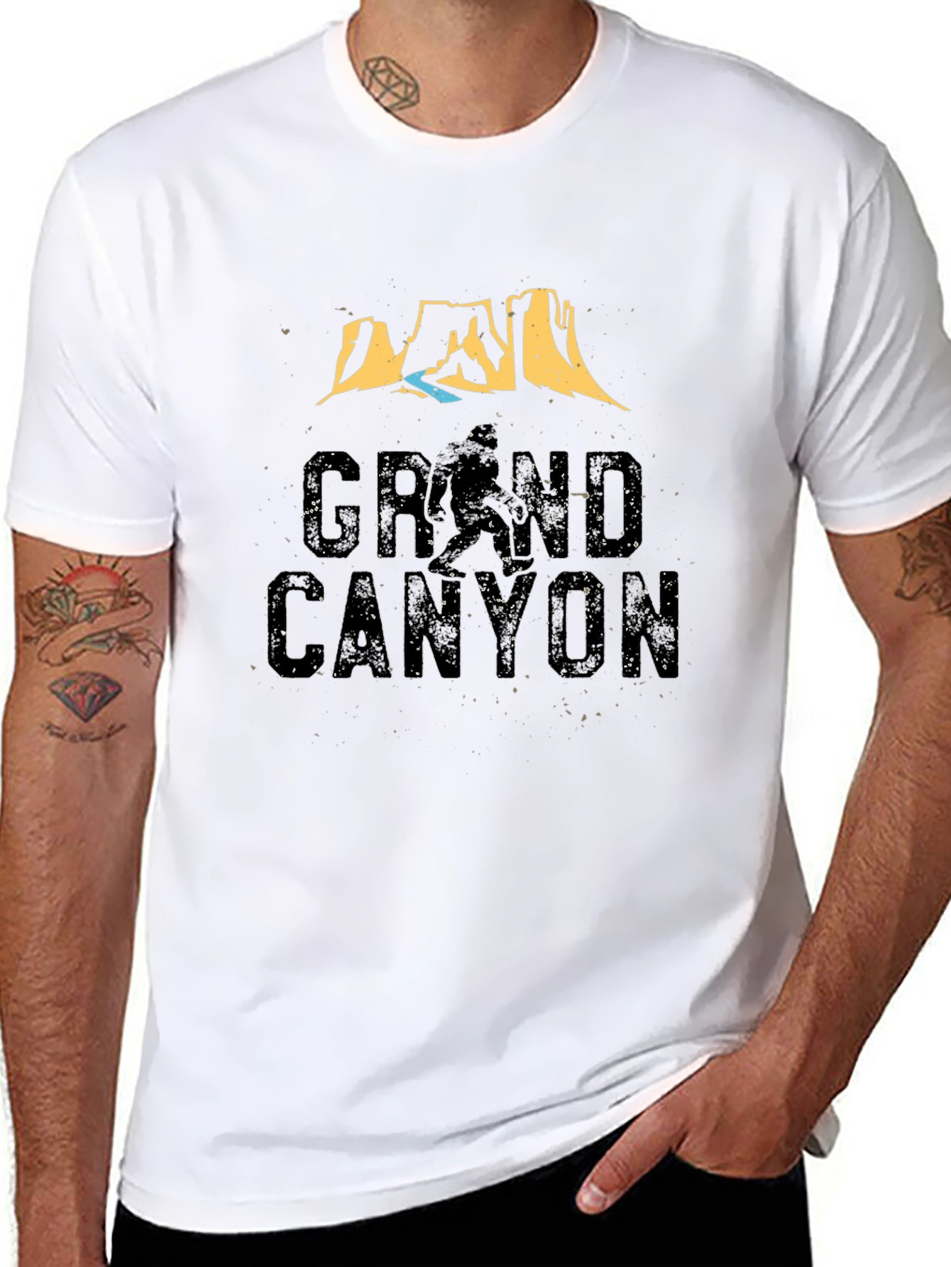 Grand Canyon Graphic Tee - Black Casual T-Shirt