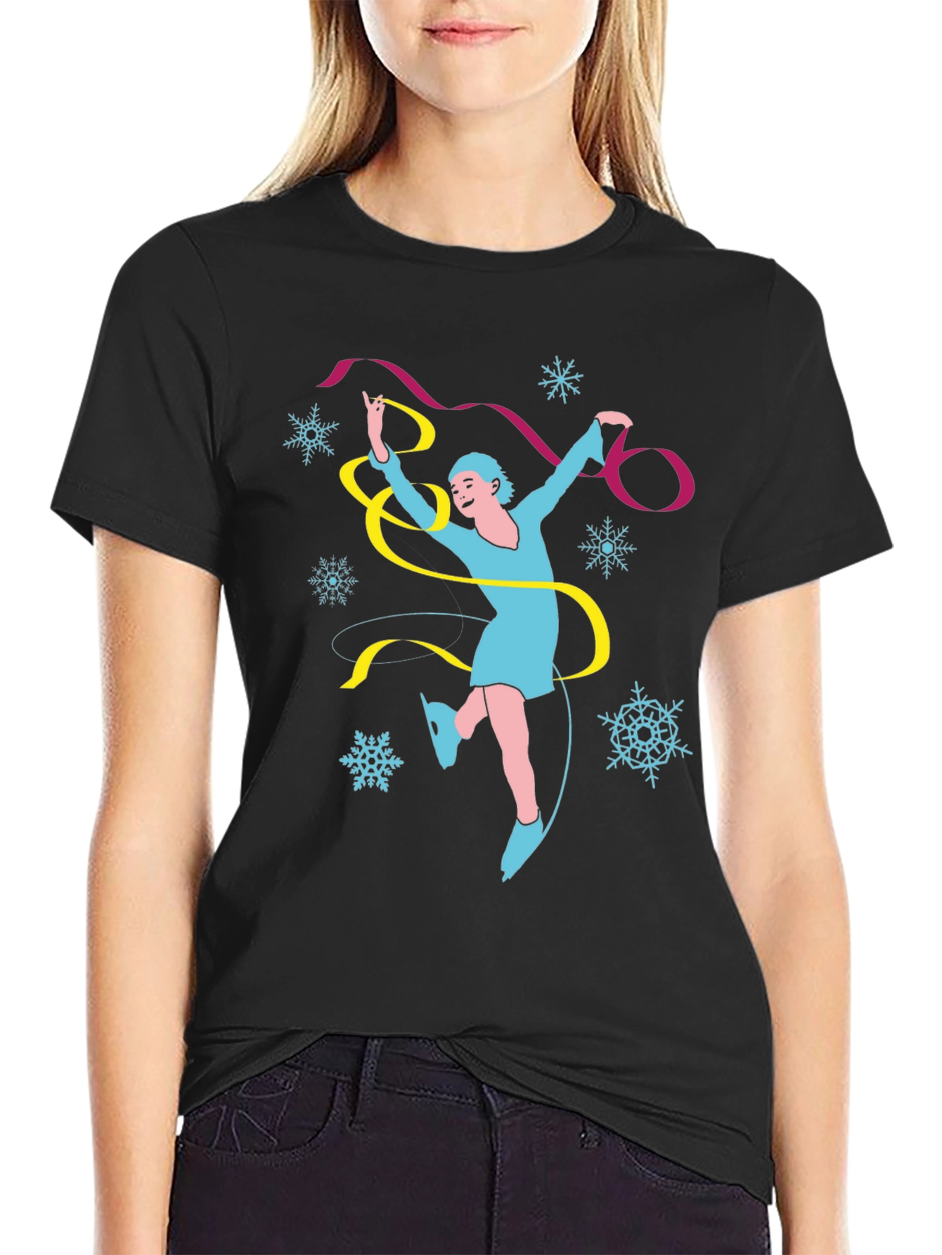 Figure Skating Black T-Shirt