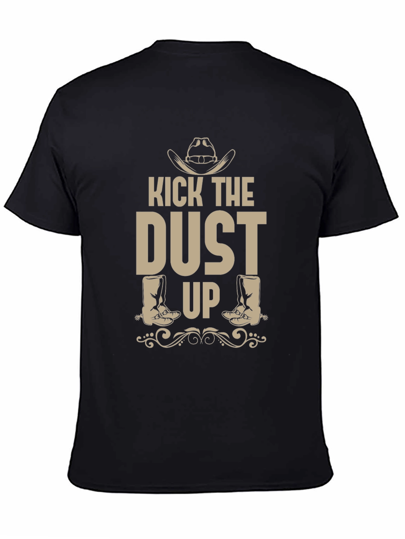 Kick The Dust Up Black Graphic T-Shirt