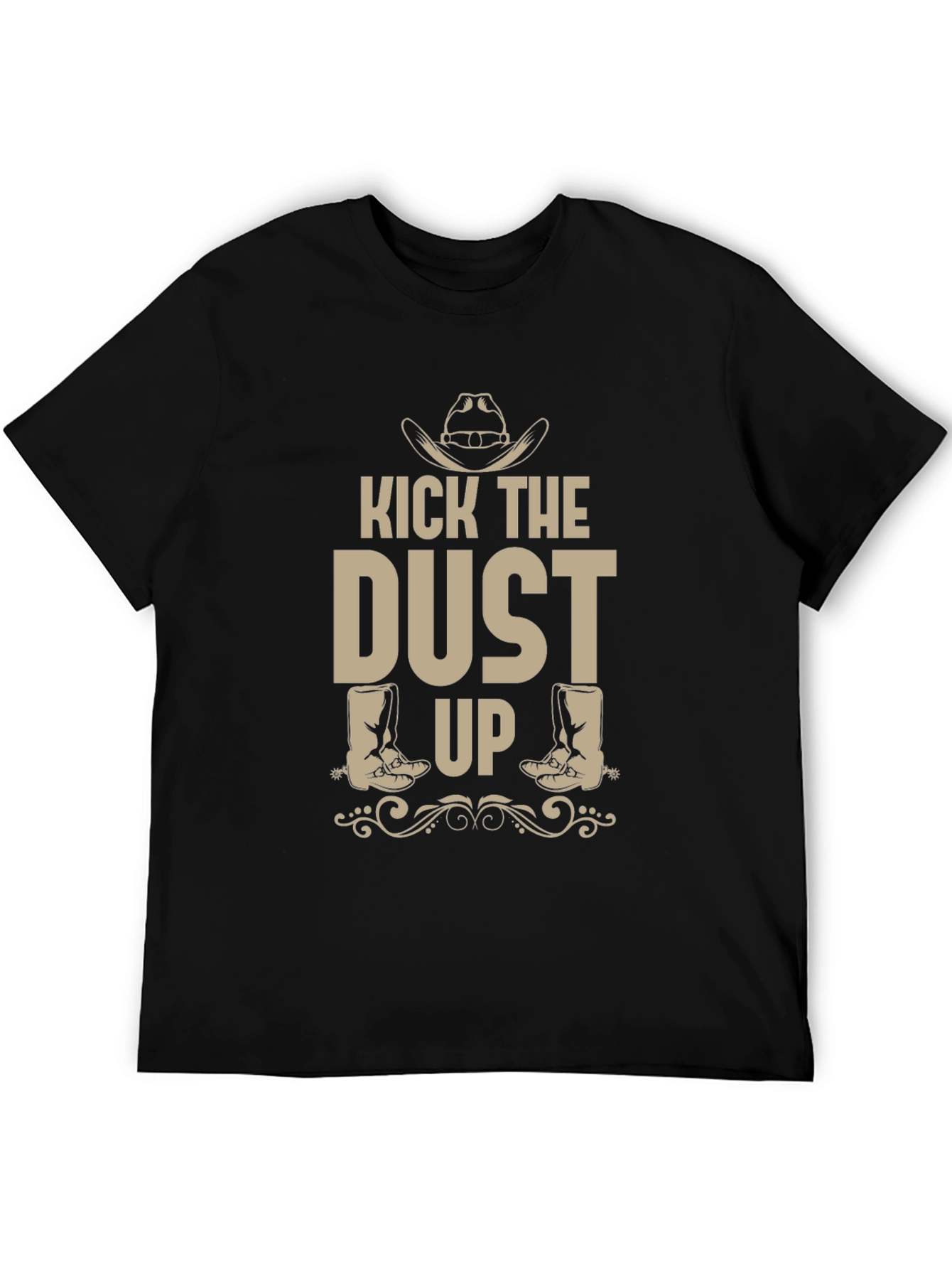 Kick The Dust Up Black Graphic T-Shirt