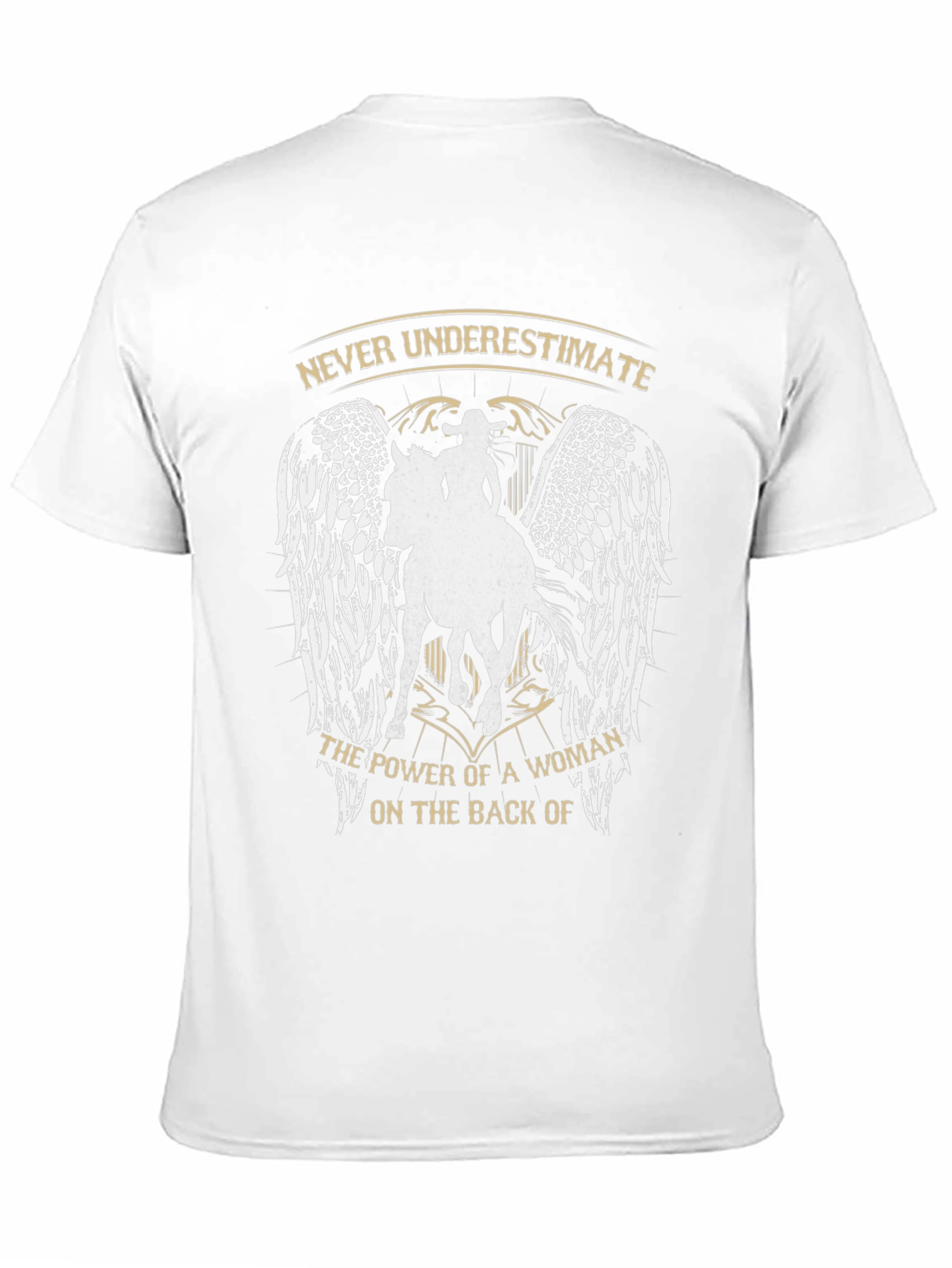 Never Underestimate Woman on Horseback Graphic Tee