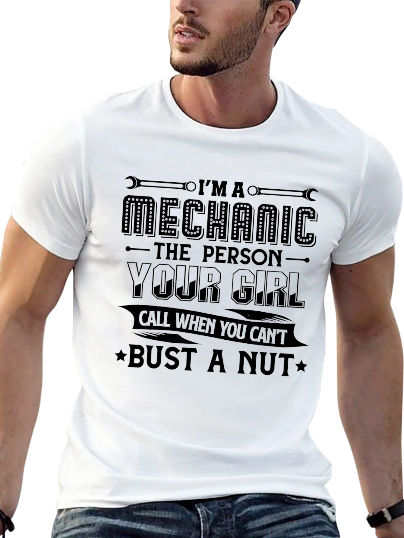 Mechanic T-Shirt - Bust A Nut Graphic Tee