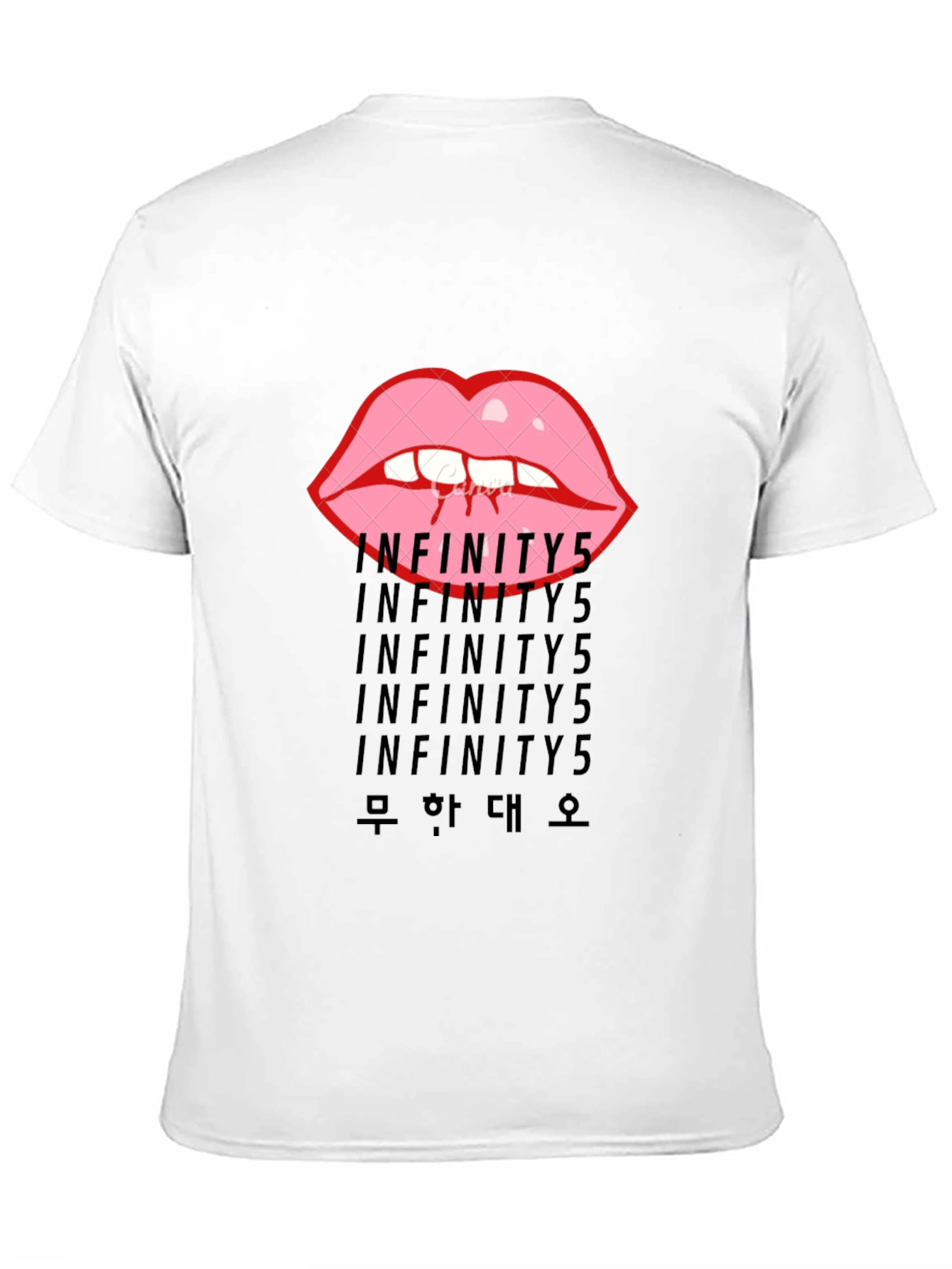 Infinity5 Lips Graphic Black T-Shirt