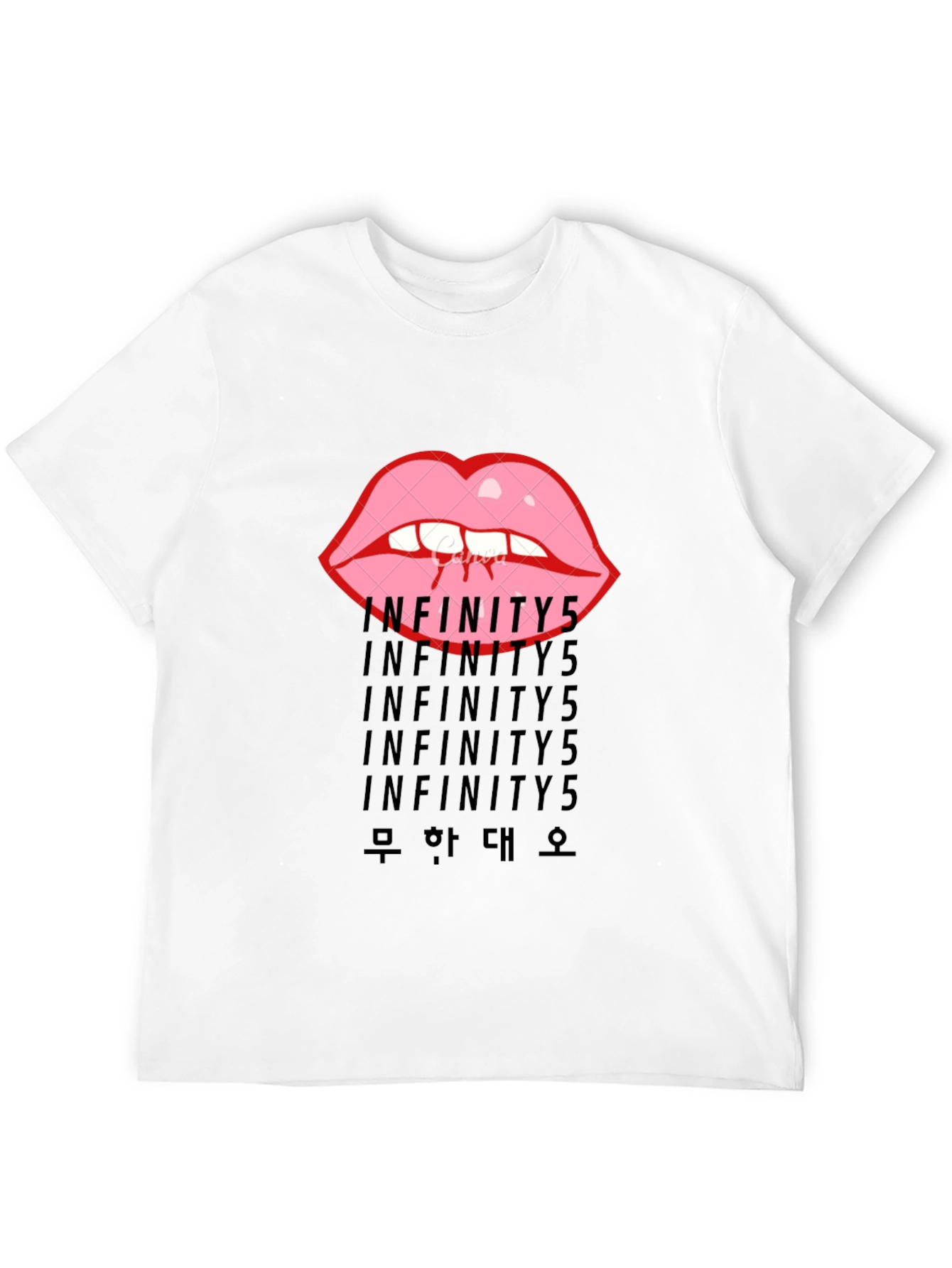 Infinity5 Lips Graphic Black T-Shirt