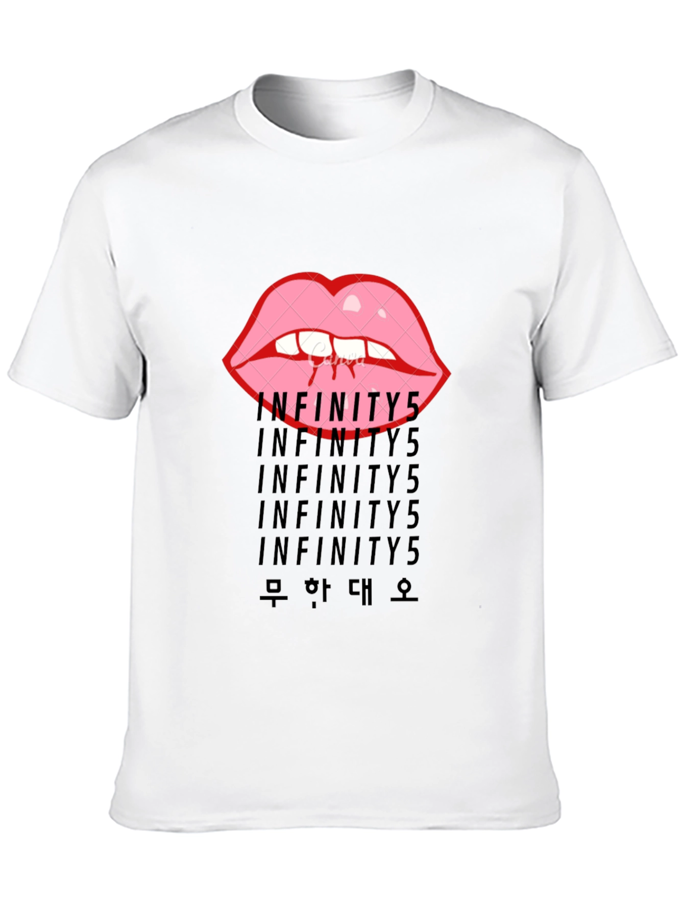 Infinity5 Lips Graphic Black T-Shirt