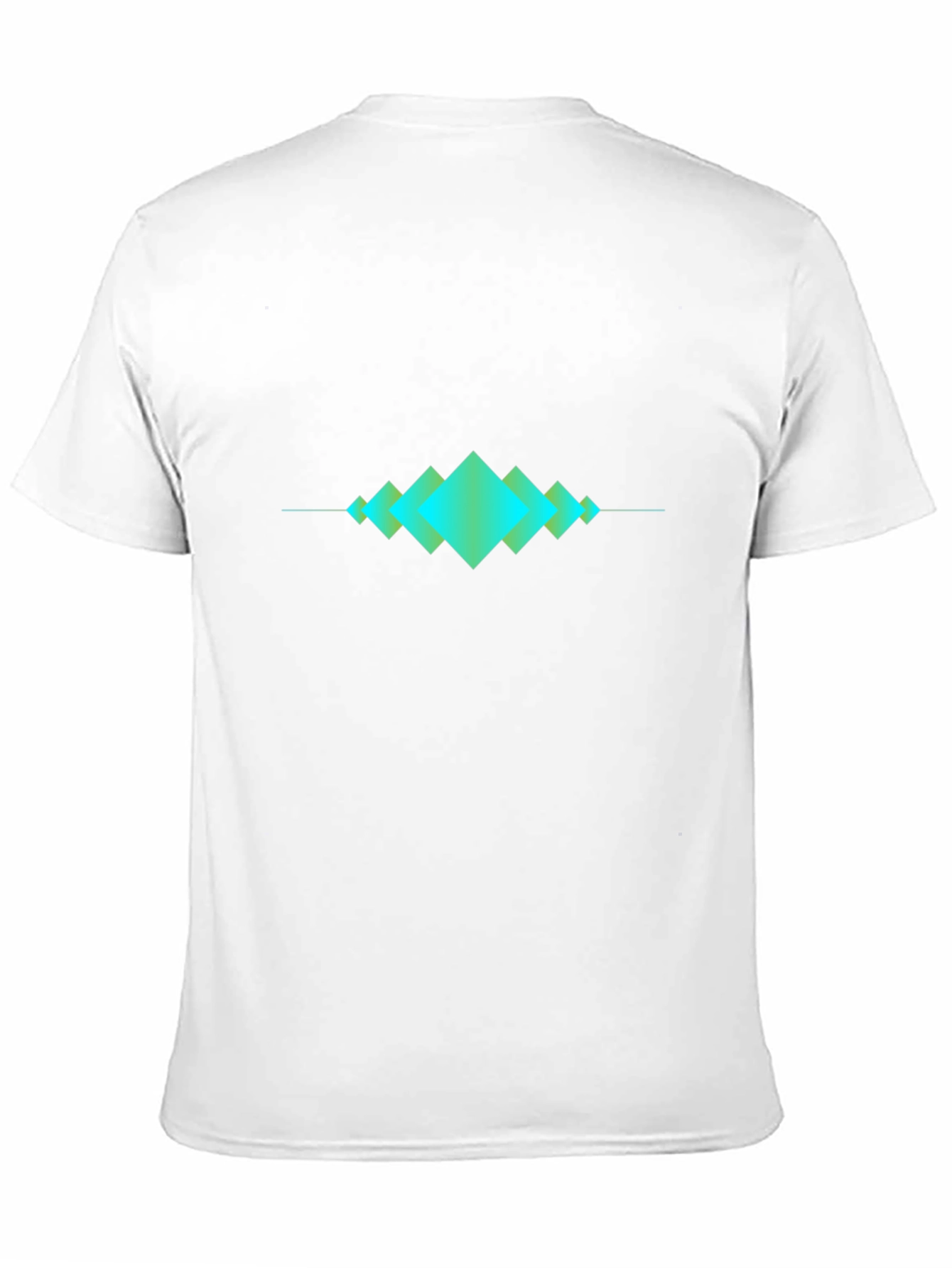 Geometric Wave Design Black T-Shirt