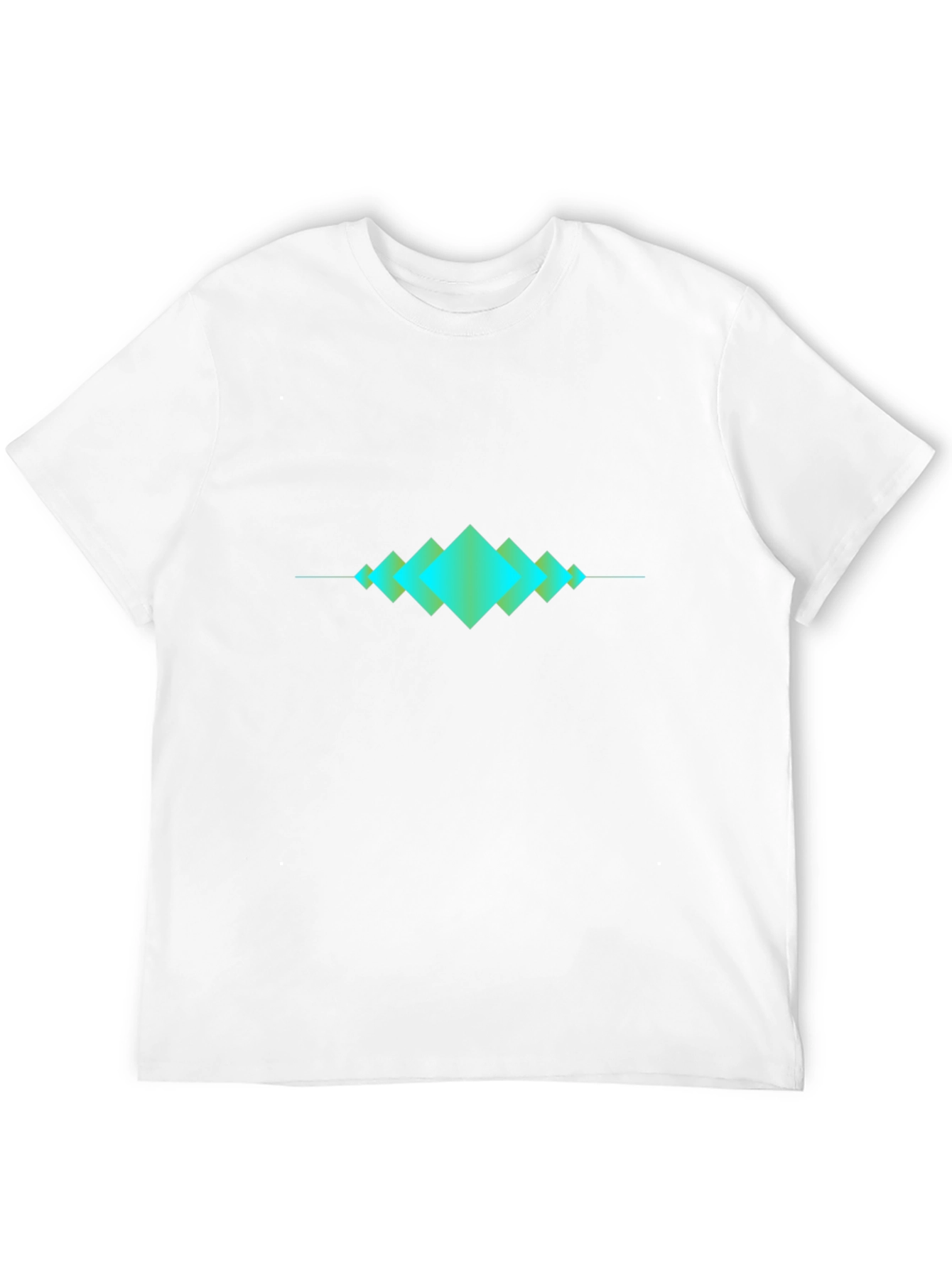 Geometric Wave Design Black T-Shirt