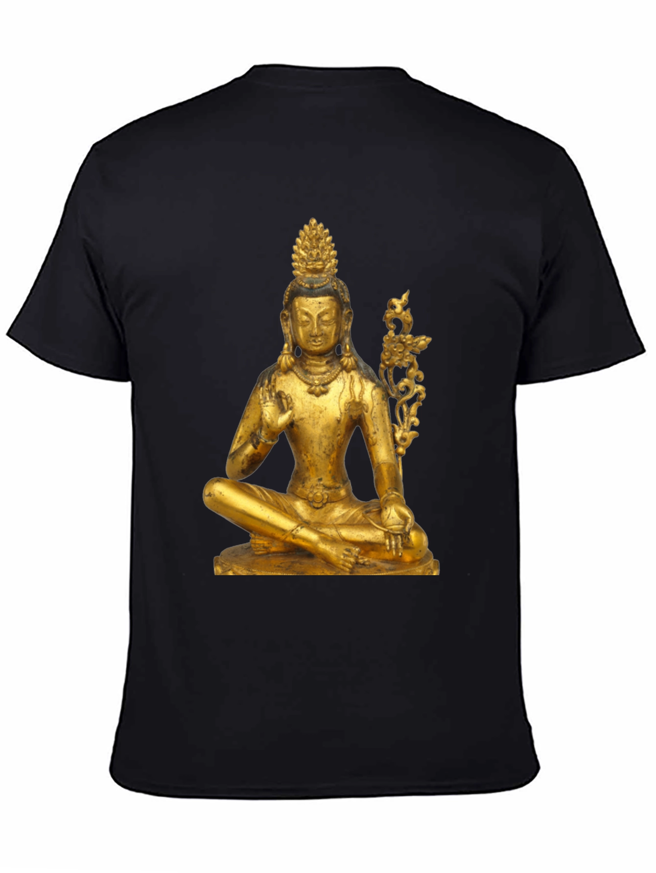 Golden Buddha Graphic Tee - Unisex Black T-Shirt