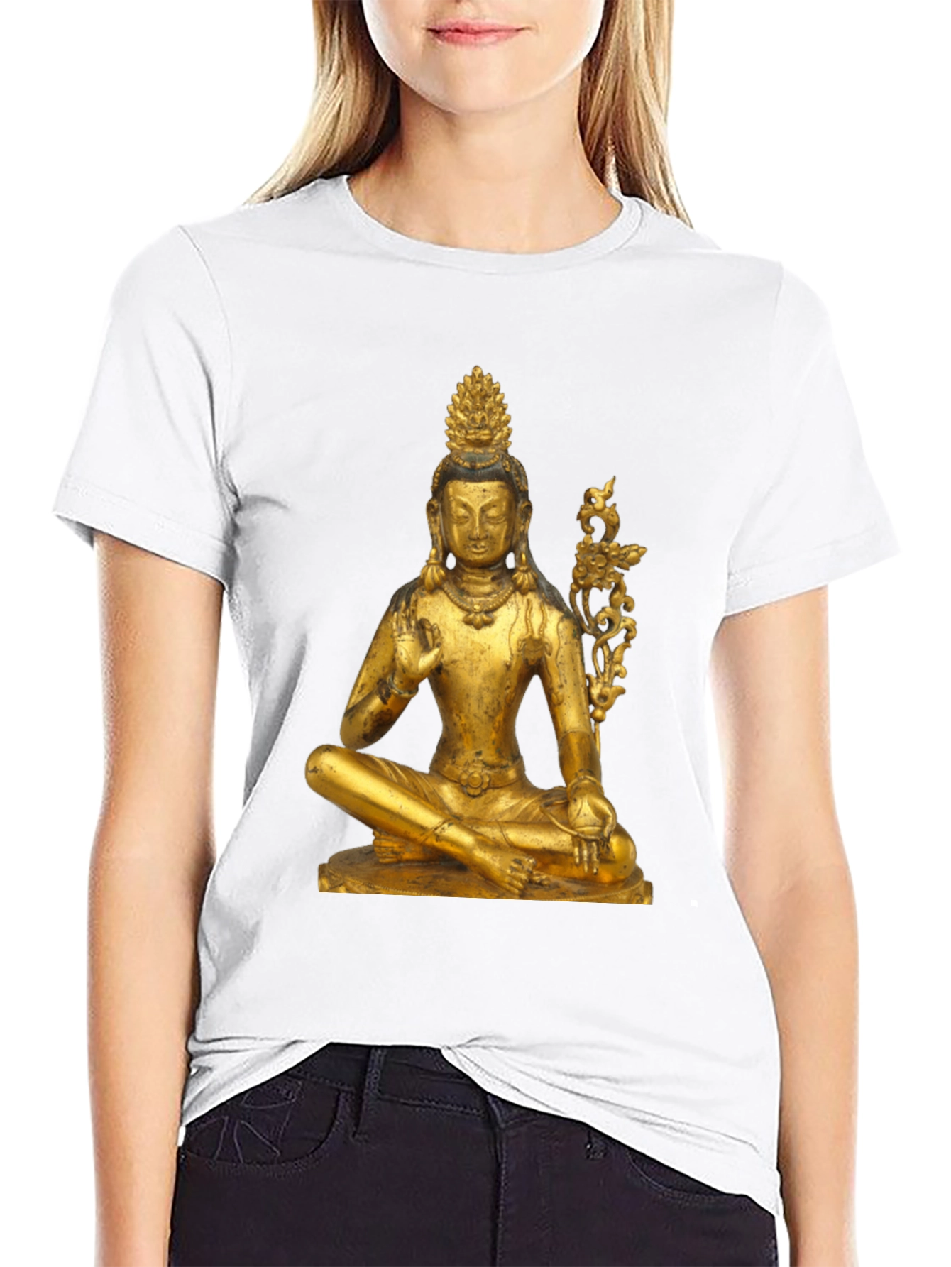 Golden Buddha Graphic Tee - Unisex Black T-Shirt