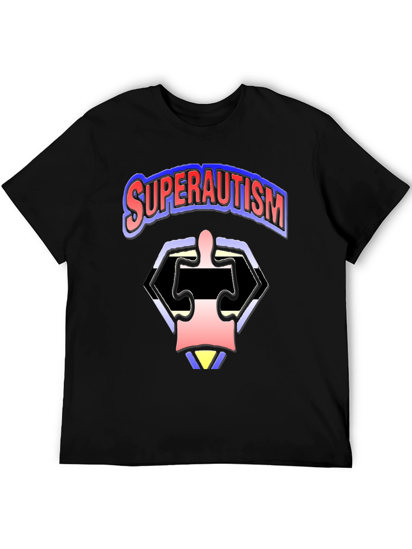 SuperAutism Graphic Tee - Unique Puzzle Design