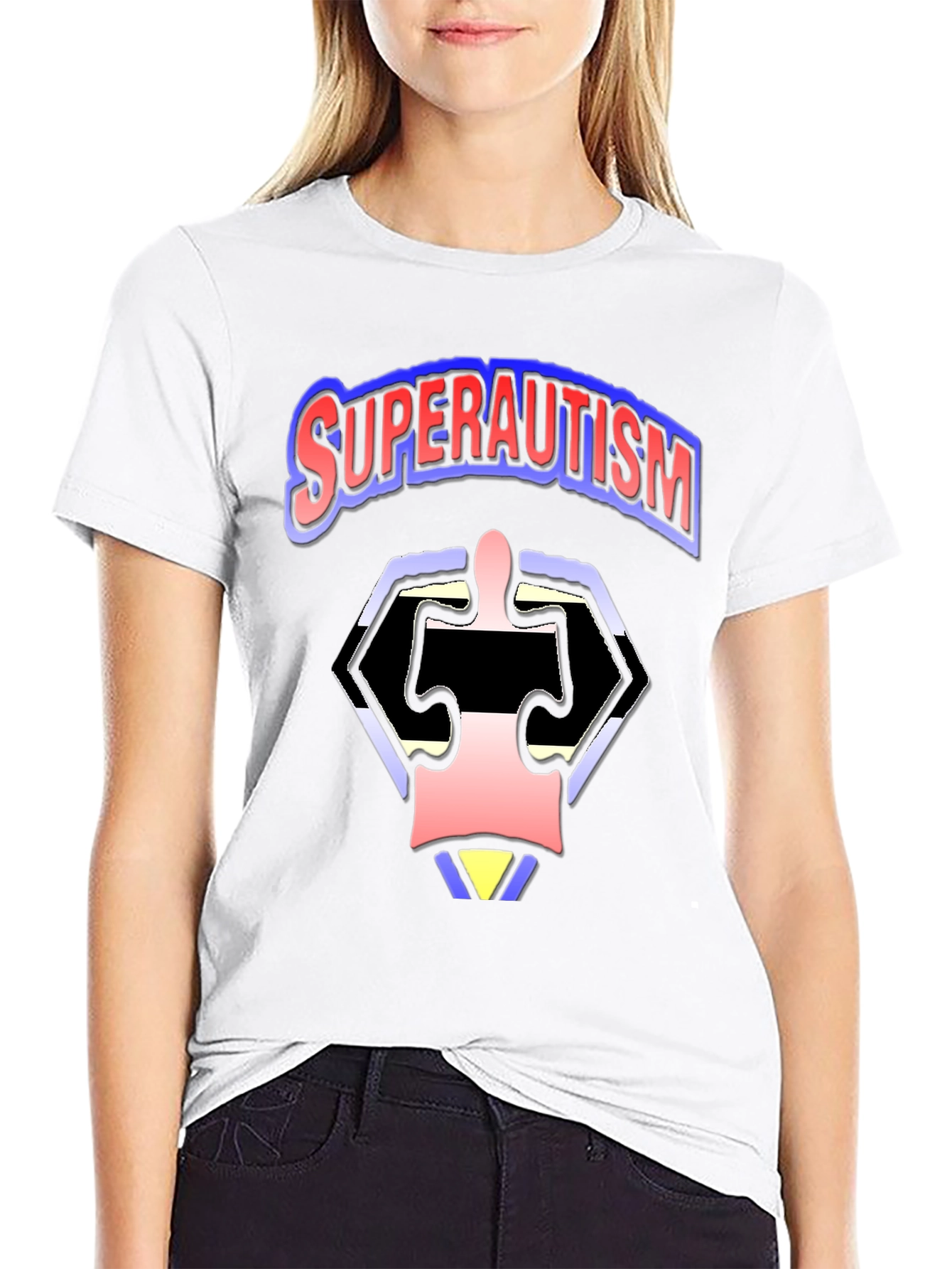SuperAutism Graphic Tee - Unique Puzzle Design