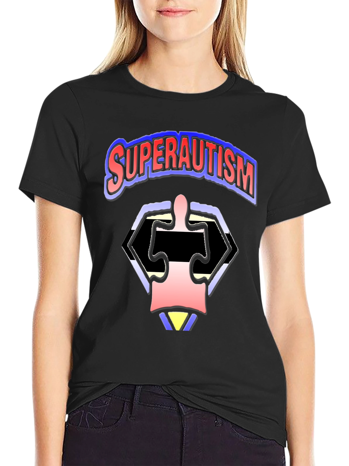 SuperAutism Graphic Tee - Unique Puzzle Design