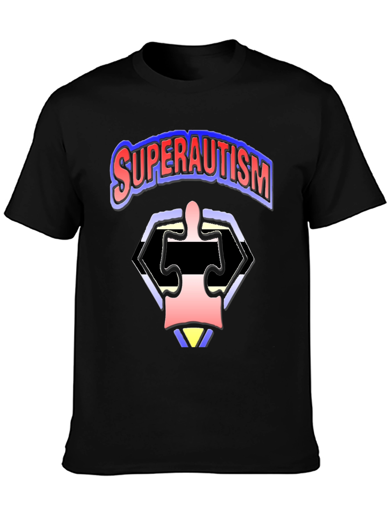 SuperAutism Graphic Tee - Unique Puzzle Design