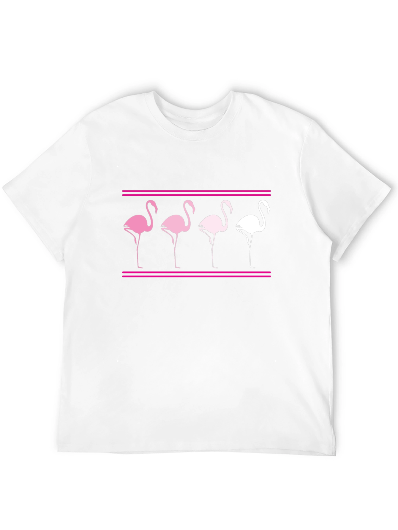Flamingo Graphic Tee - Black Cotton Casual Shirt