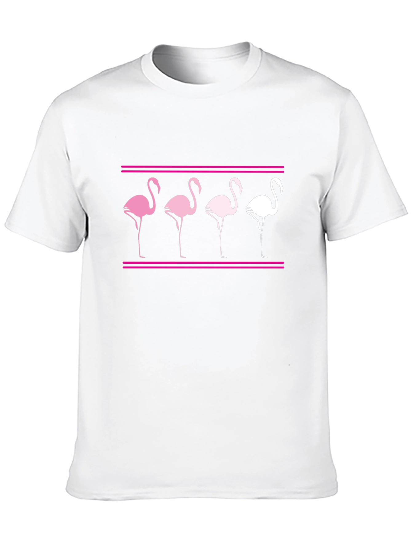 Flamingo Graphic Tee - Black Cotton Casual Shirt