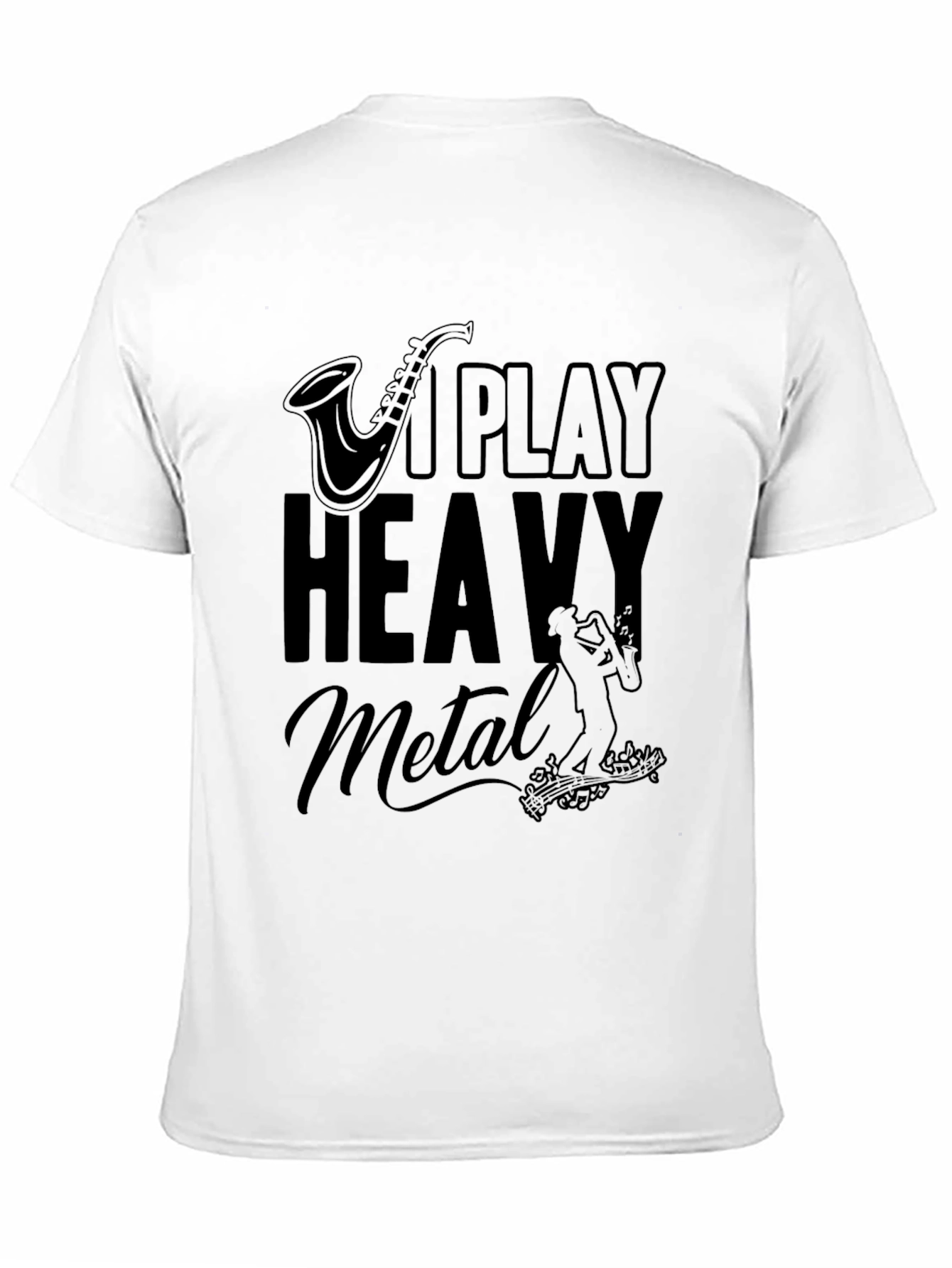 I Play Heavy Metal Saxophone Black T-Shirt