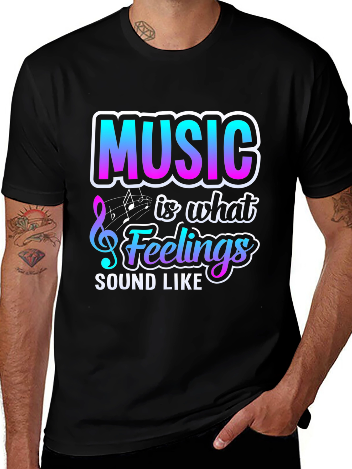 Music is What Feelings Sound Like Graphic T-Shirt