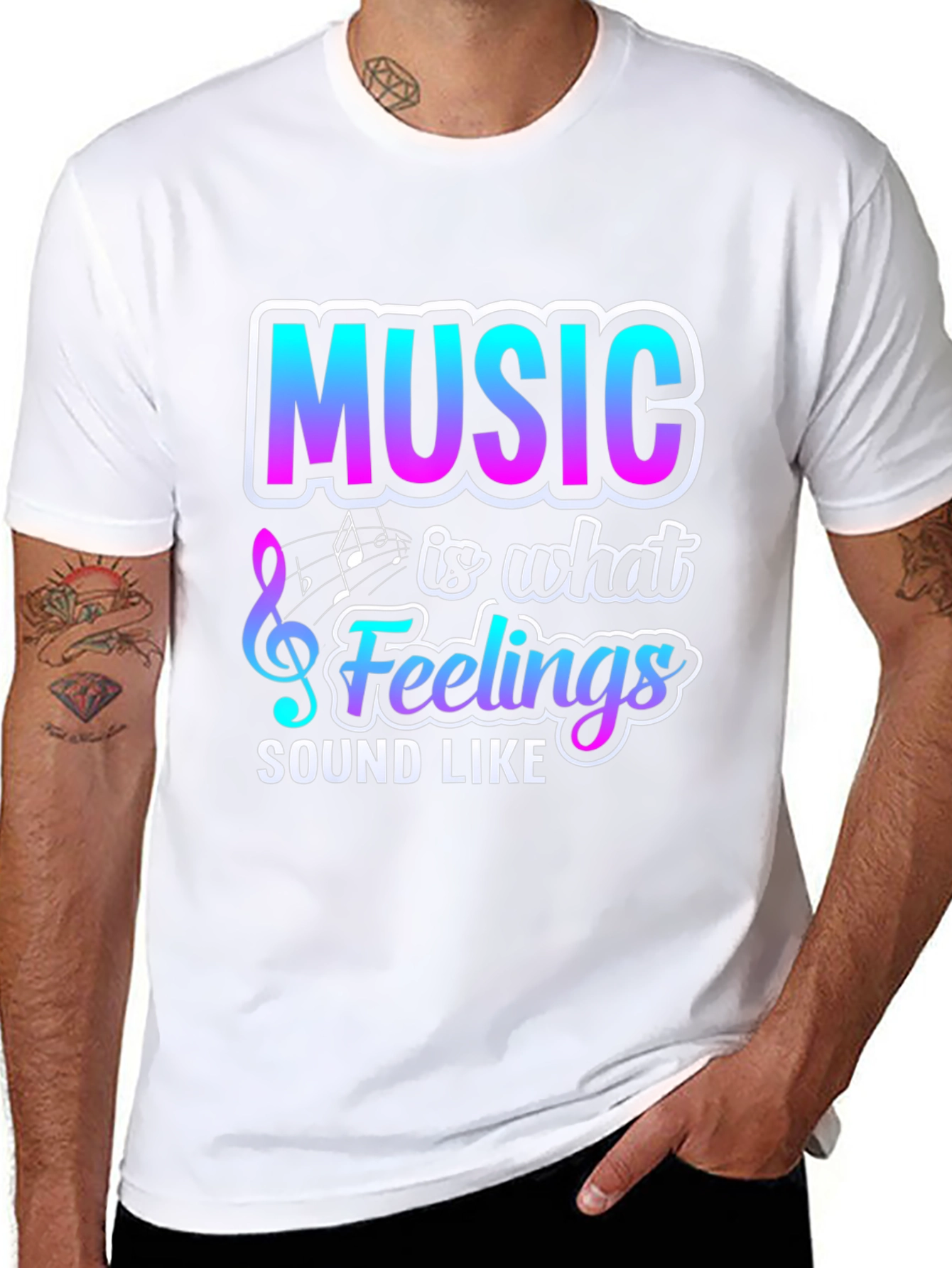 Music is What Feelings Sound Like Graphic T-Shirt