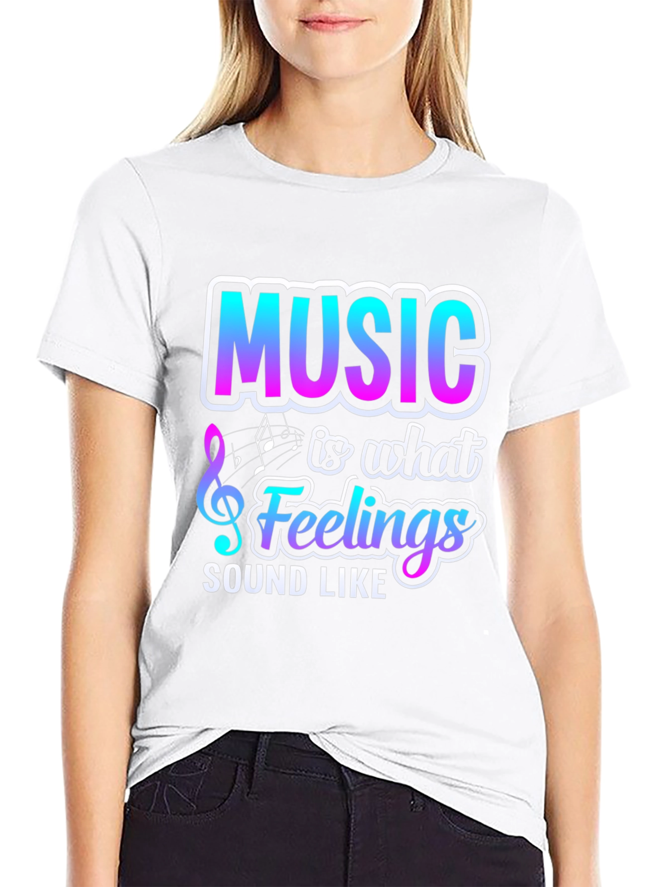 Music is What Feelings Sound Like Graphic T-Shirt