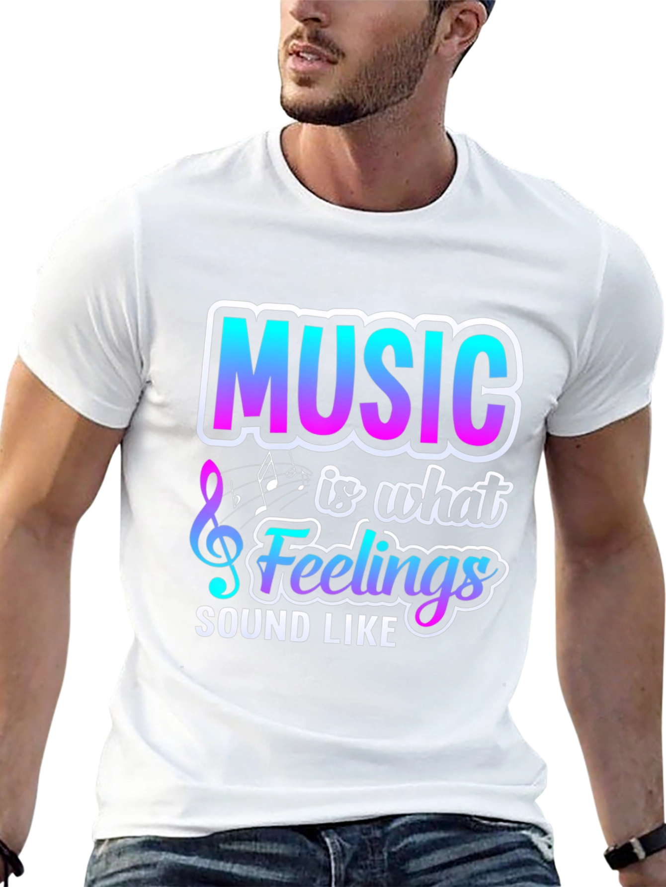 Music is What Feelings Sound Like Graphic T-Shirt