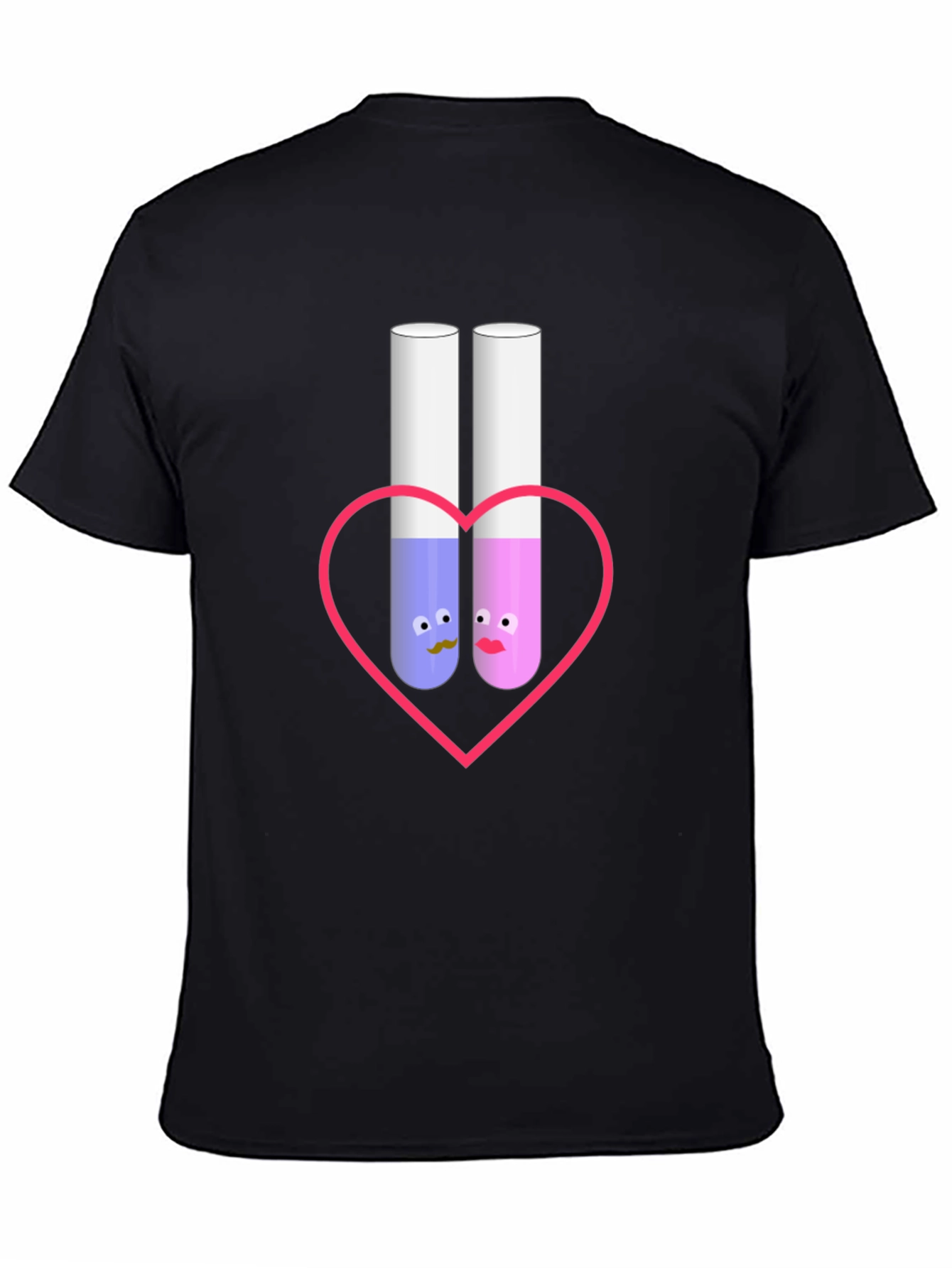Science Love T-Shirt: Cute Chemistry Test Tubes