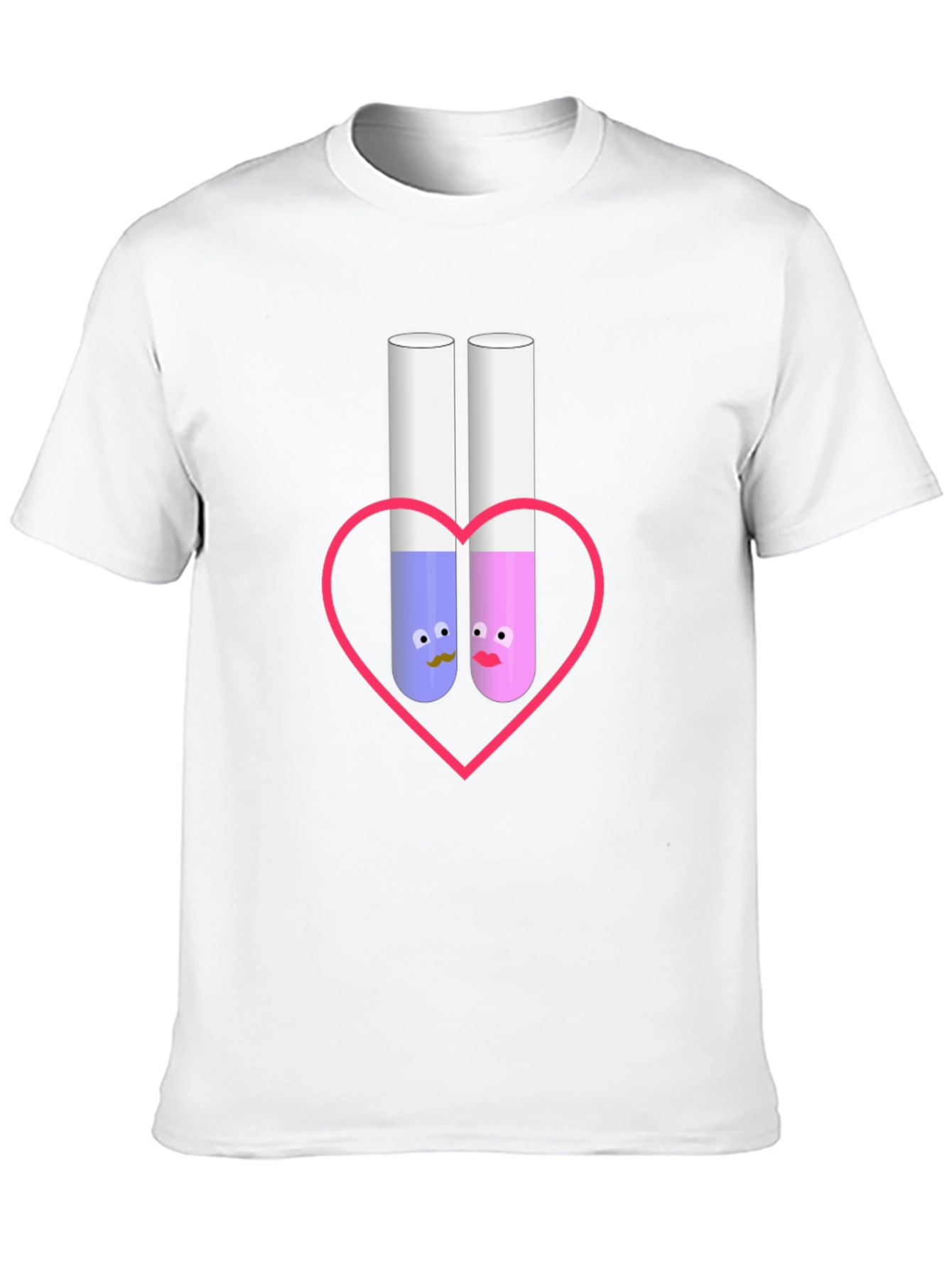 Science Love T-Shirt: Cute Chemistry Test Tubes