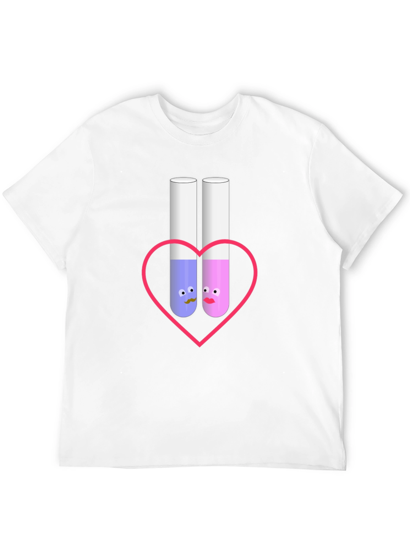Science Love T-Shirt: Cute Chemistry Test Tubes