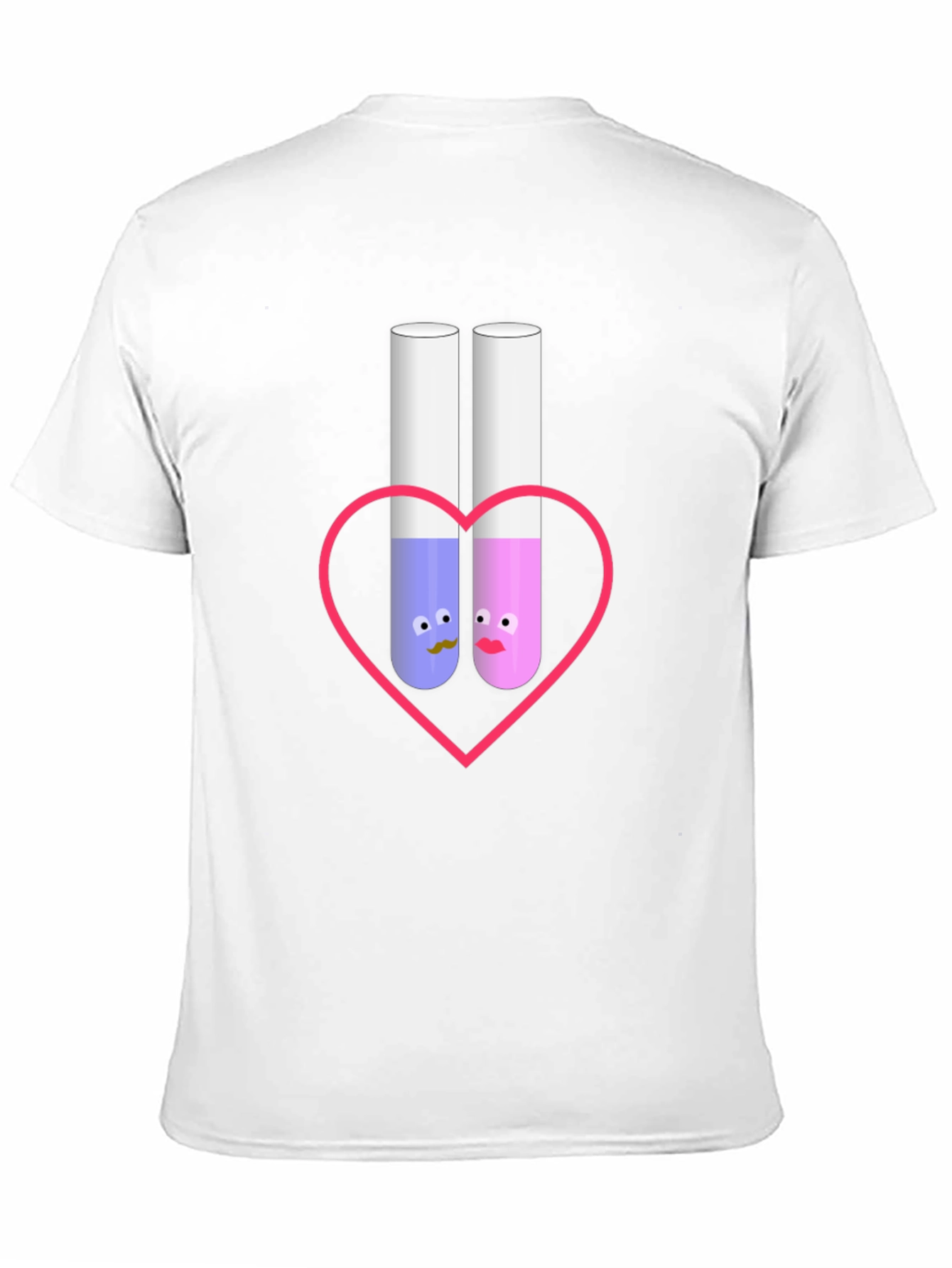Science Love T-Shirt: Cute Chemistry Test Tubes