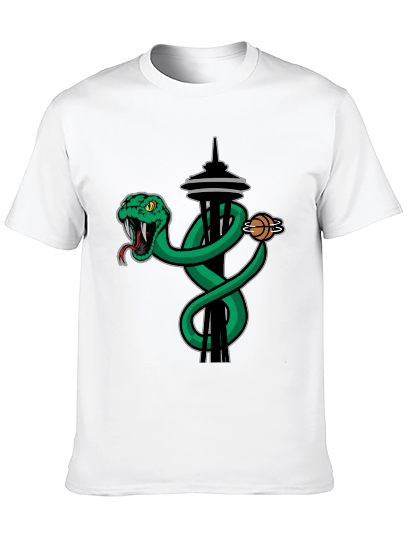 Space Needle Snake Basketball Graphic Tee