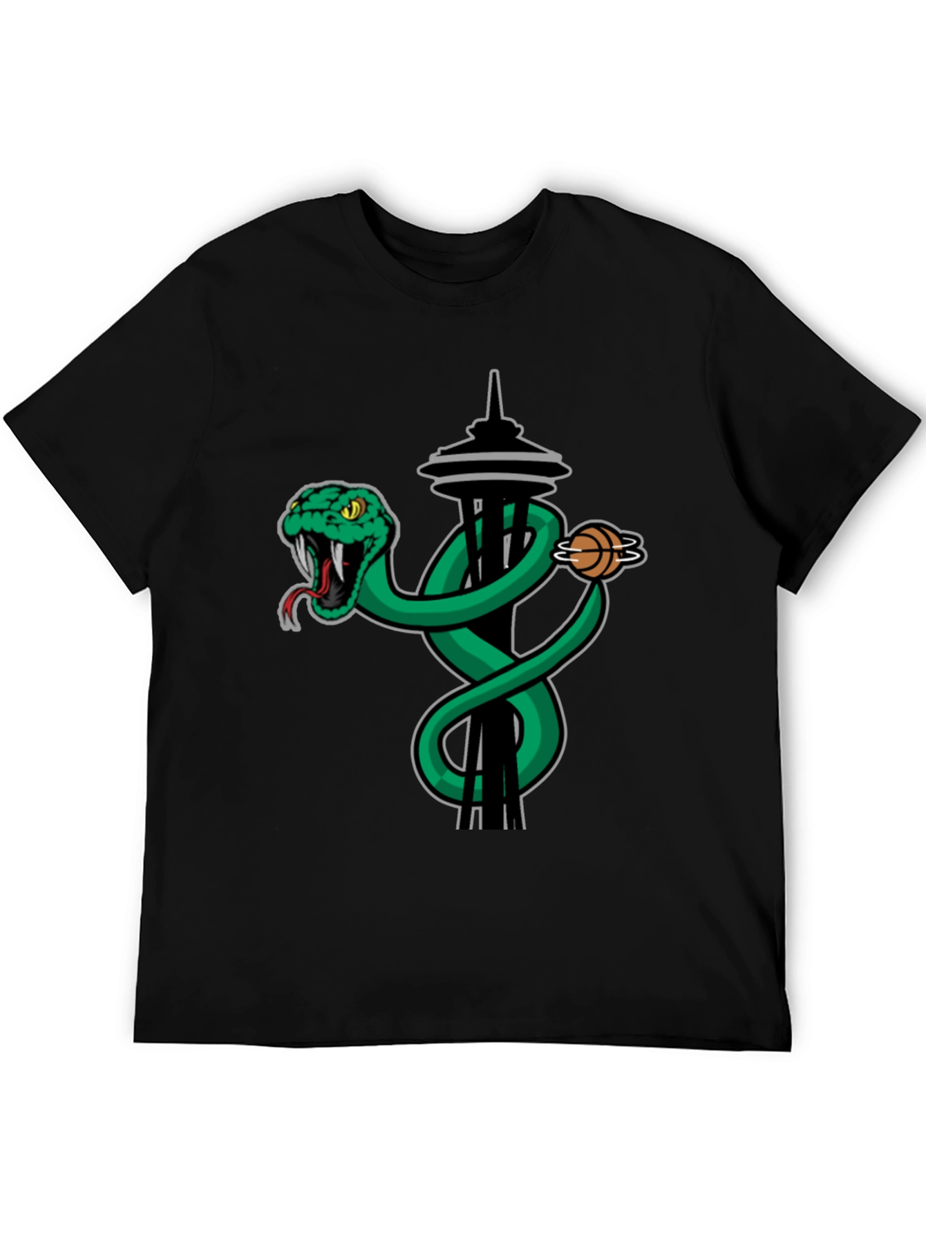 Space Needle Snake Basketball Graphic Tee