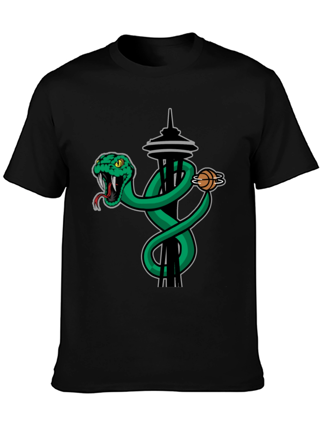 Space Needle Snake Basketball Graphic Tee