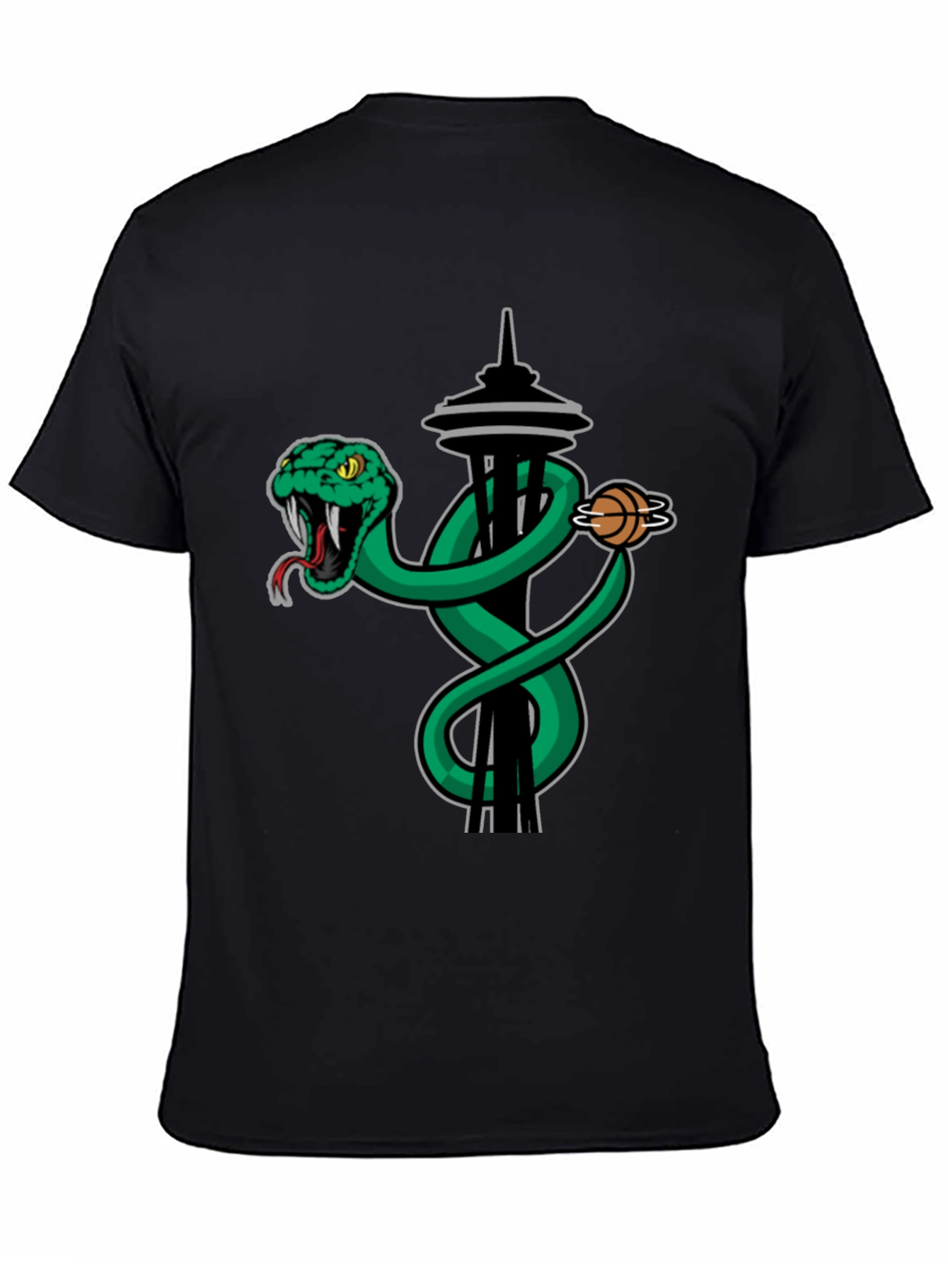 Space Needle Snake Basketball Graphic Tee