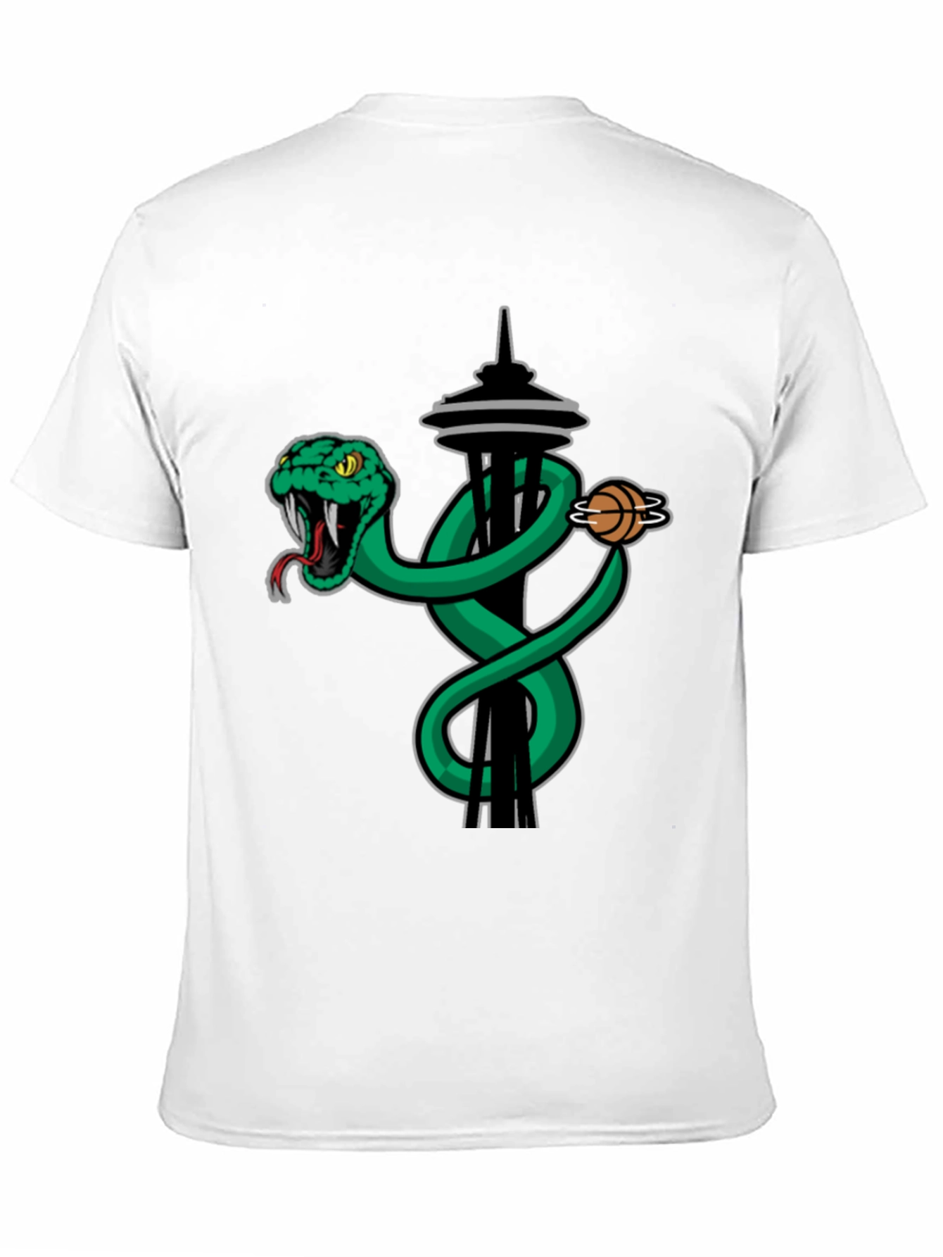 Space Needle Snake Basketball Graphic Tee